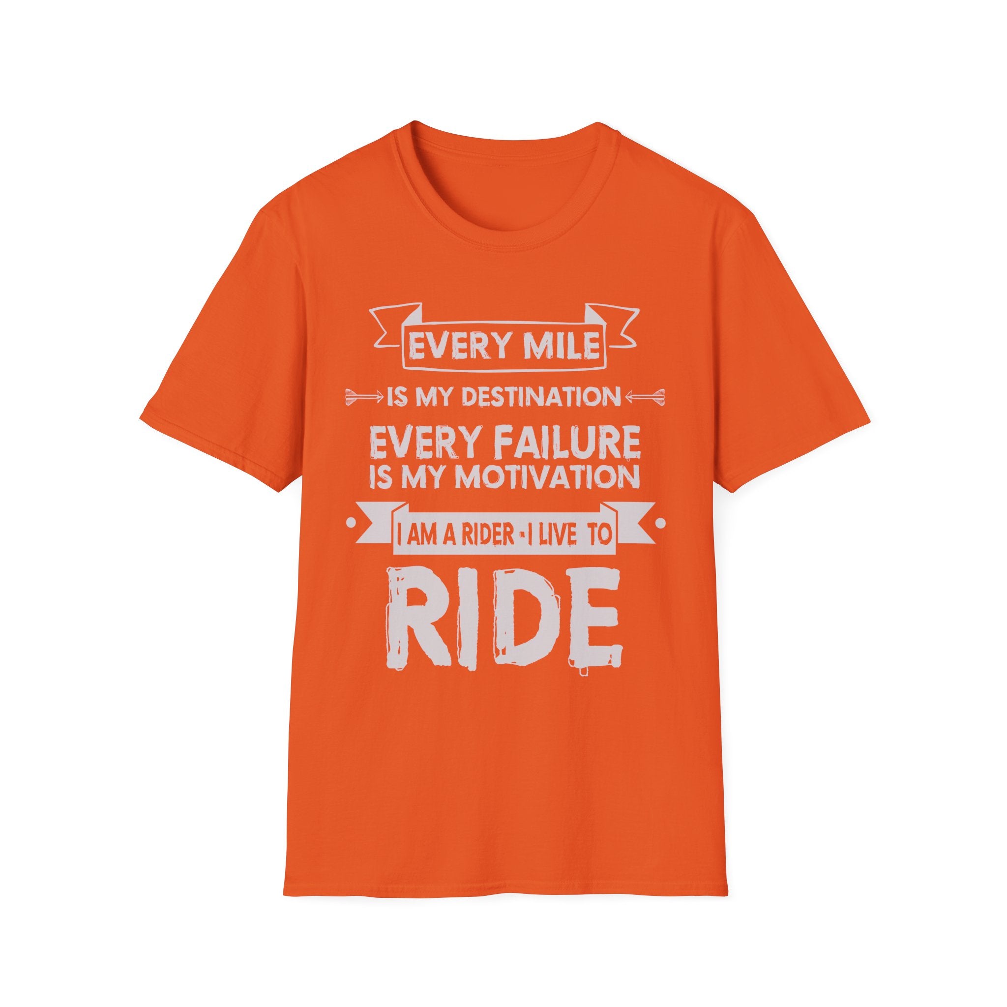Inspirational Rider T-Shirt | Every Mile Is My Destination | Fitness Gift for Cyclists, Motivational Tee, Unisex Apparel
