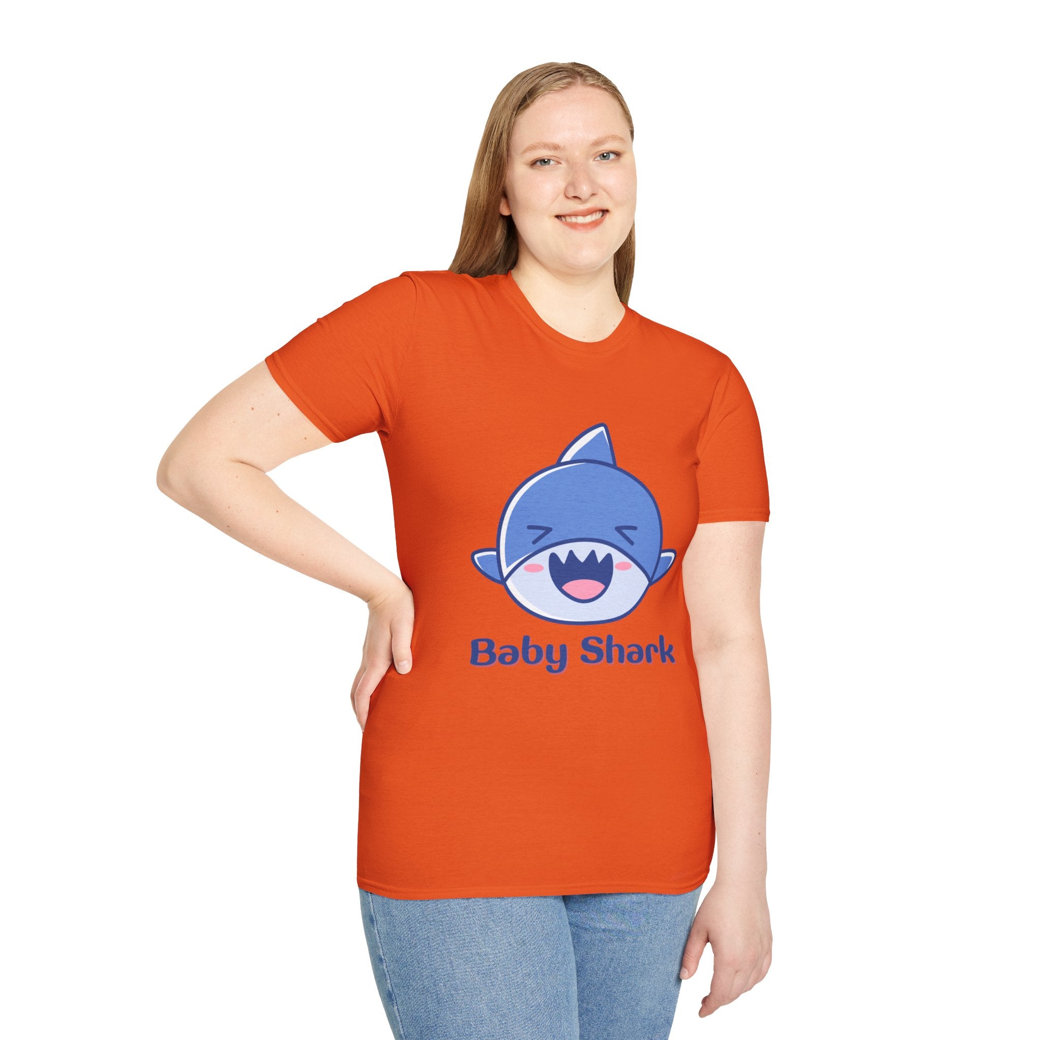 Baby Shark Softstyle T-Shirt, Fun Kids Tee, Cute Baby Shark Shirt