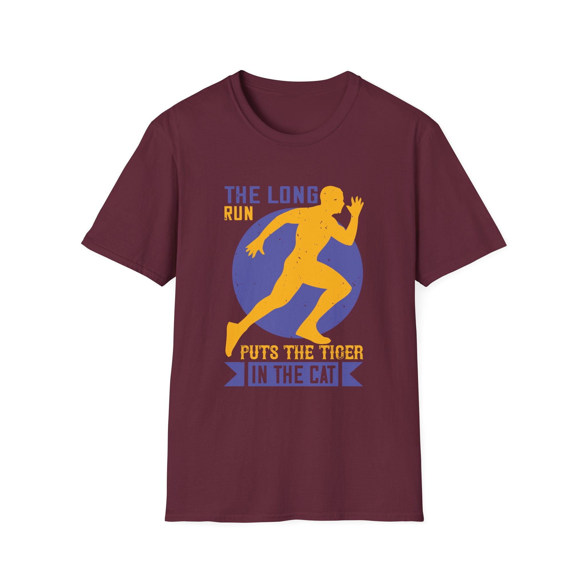 Run Tiger Unisex Softstyle T-Shirt, Motivational Tee, Fitness Apparel