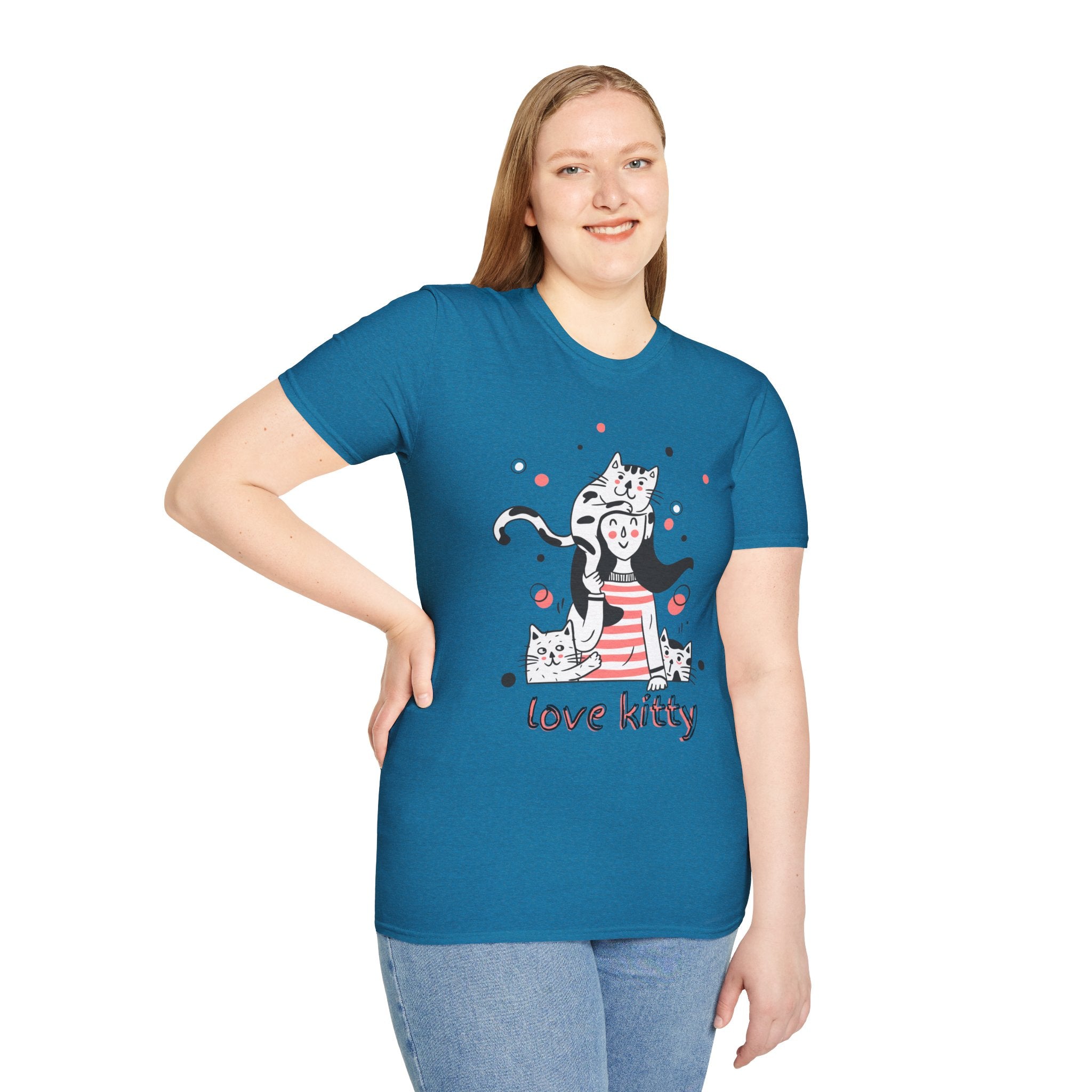 Cute Cat Lover T-Shirt, Love Kitty Graphic Tee