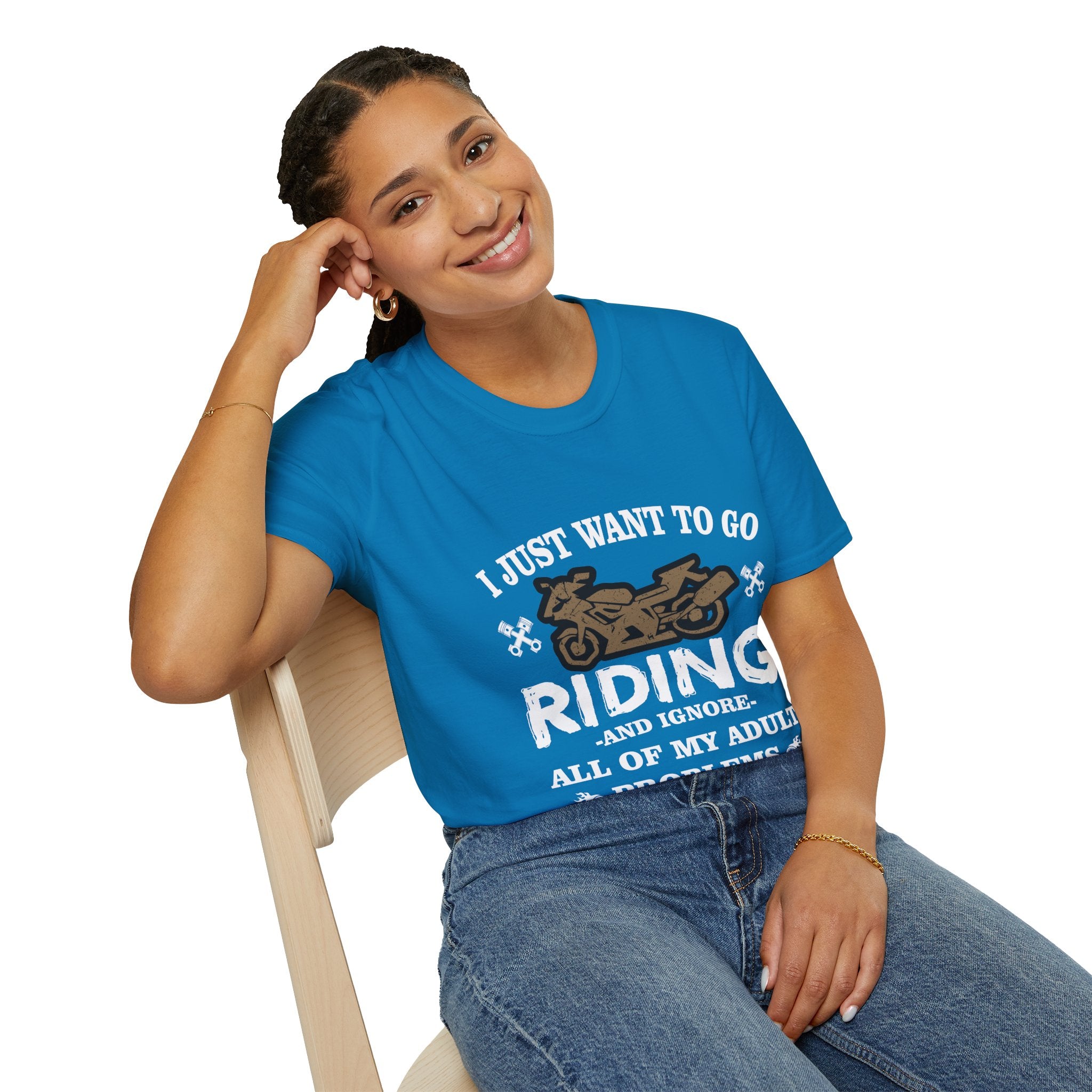 Unisex Riding T-Shirt - Perfect for Bikers, Adulting Humor, Birthdays, Gifts for Him, Summer Wear