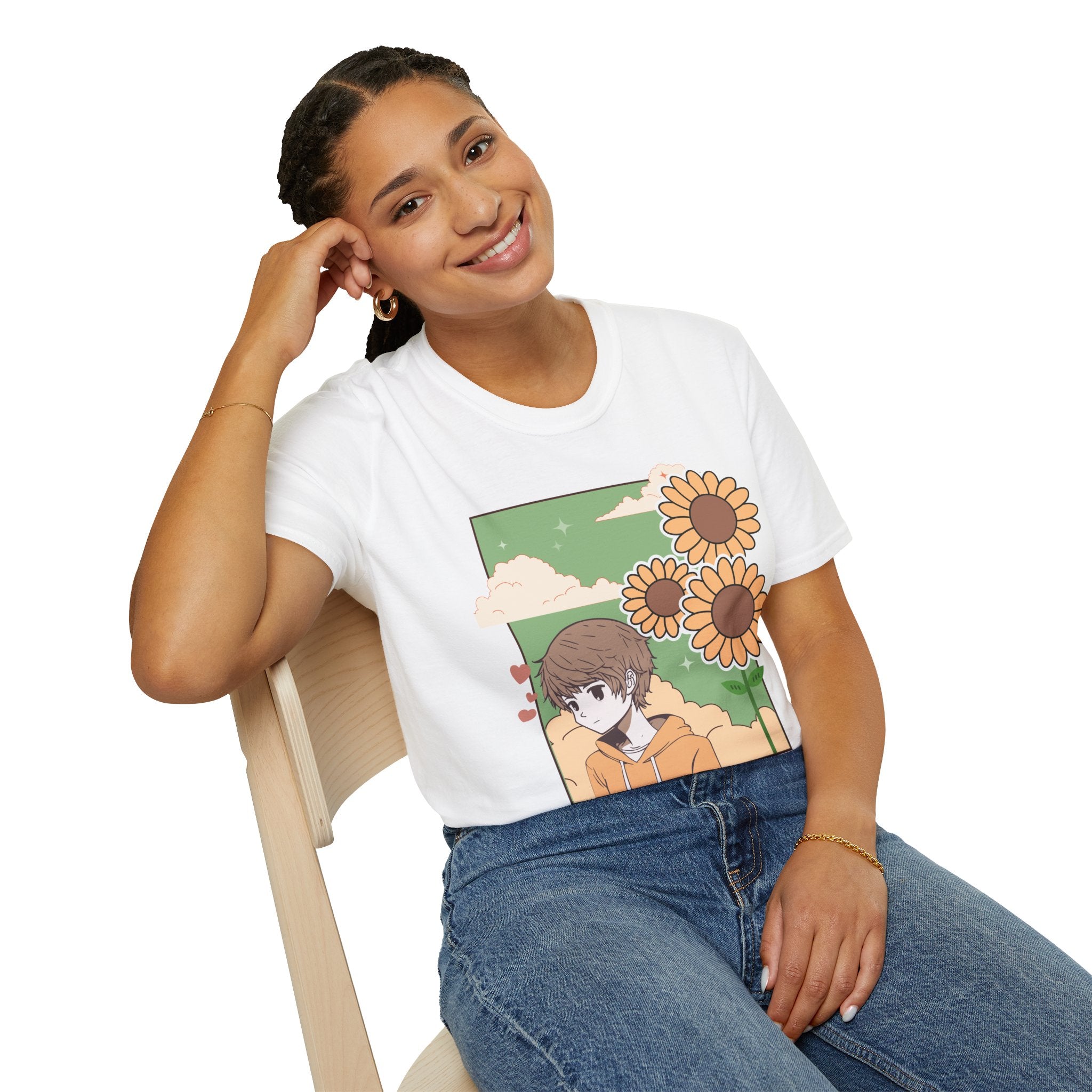 Sunflower Aesthetic Unisex T-Shirt, Softstyle Tee, Casual Wear