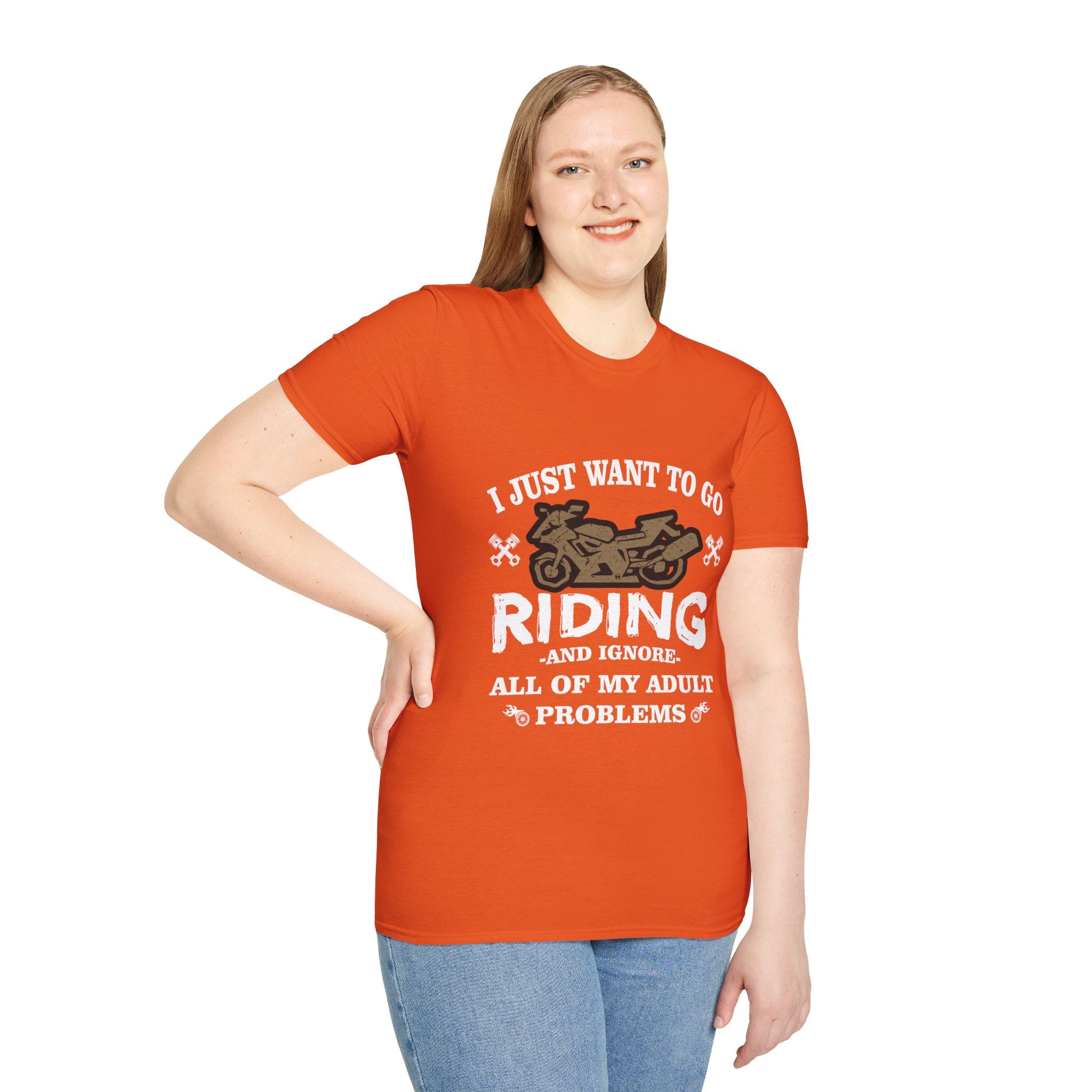 Unisex Riding T-Shirt - Perfect for Bikers, Adulting Humor, Birthdays, Gifts for Him, Summer Wear