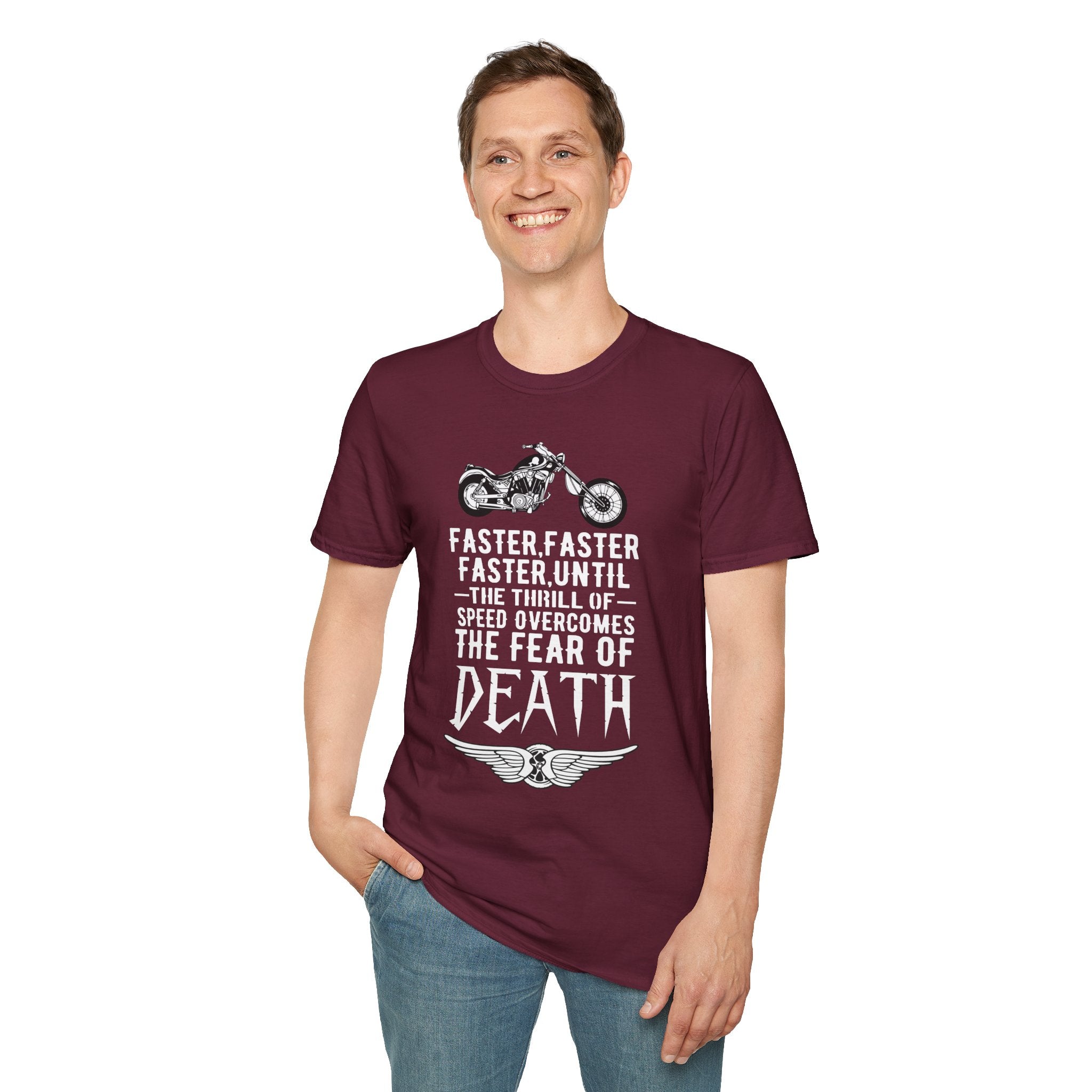 Motorcycle Enthusiast Unisex T-Shirt - Fearless Biker Tee, Gift for Riders, Road Trip Apparel, Freedom Shirt, Adventure Clothing