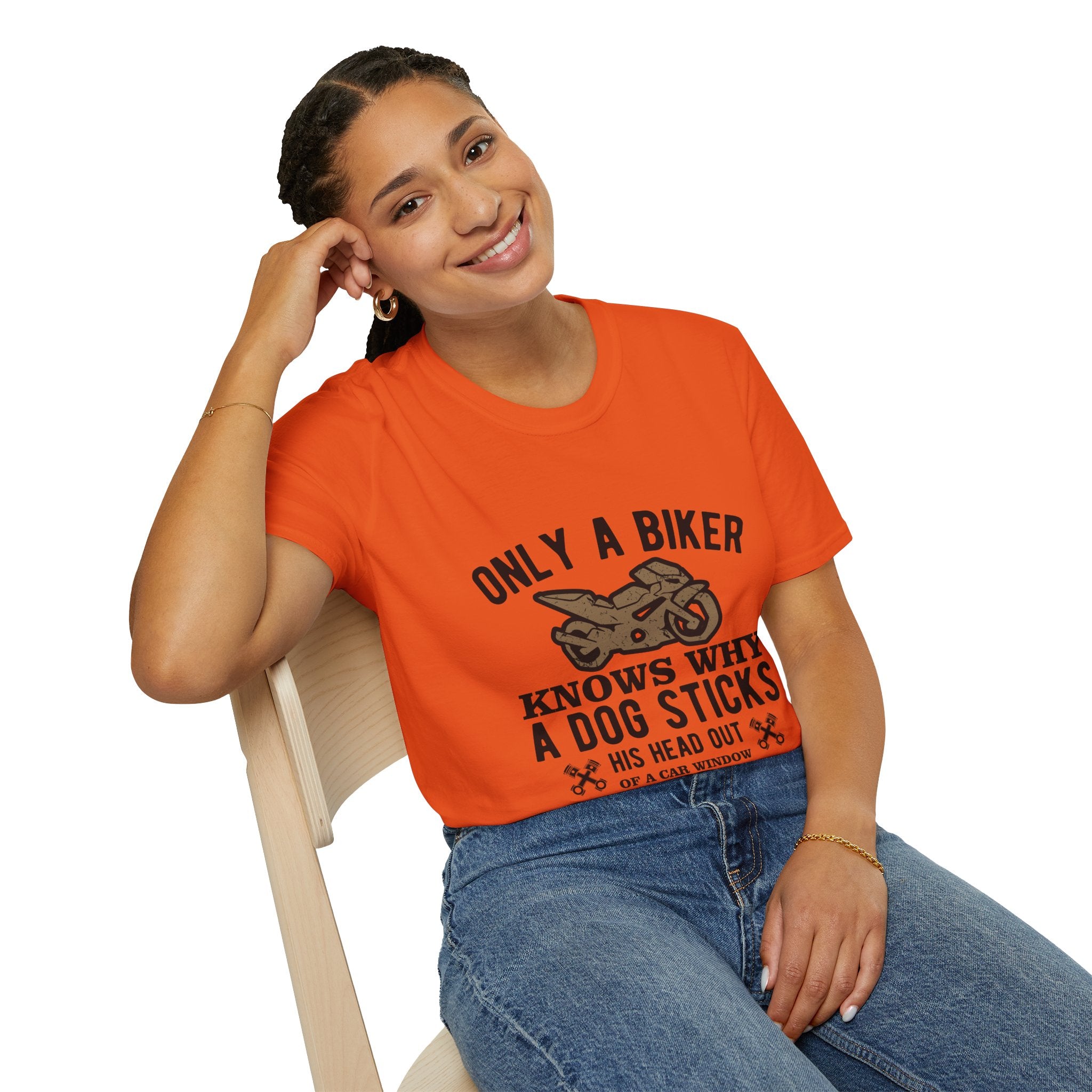 Funny Biker T-Shirt, Unisex Softstyle Tee for Dog Lovers, Perfect Gift for Birthdays, Holidays, and Biker Events, Cool Graphic Tee, [...]