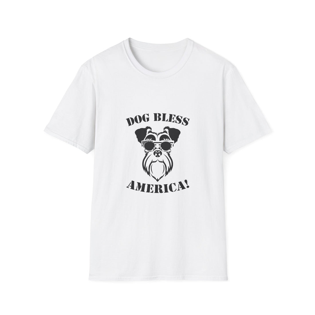 Dog Bless America T-Shirt, Unisex Tee, Dog Lover Gift, Independence Day Apparel, Pet Enthusiast Shirt, Cute Animal T-Shirt
