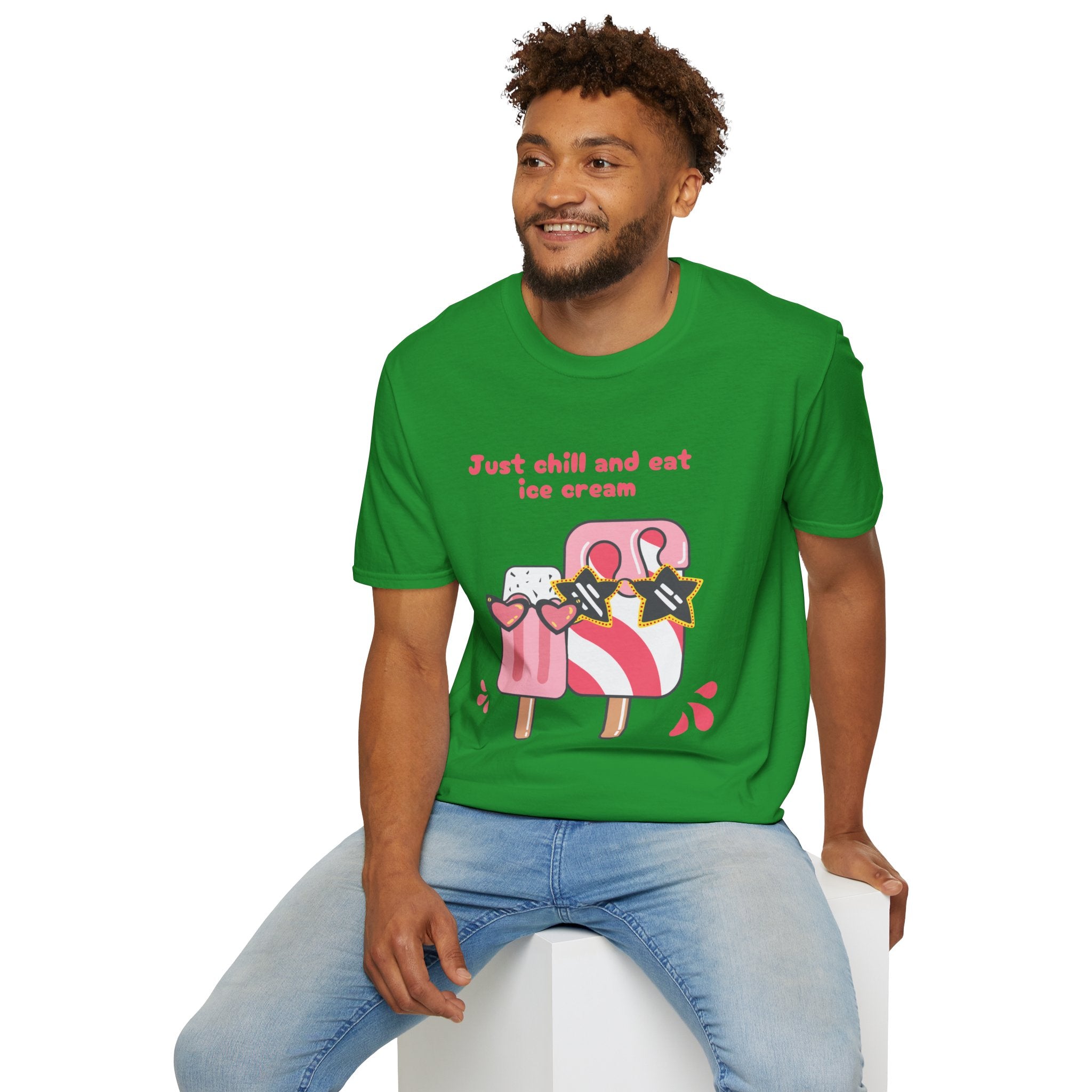 Summer Chill Ice Cream T-Shirt, Unisex Softstyle Tee, Cute Graphic Shirt