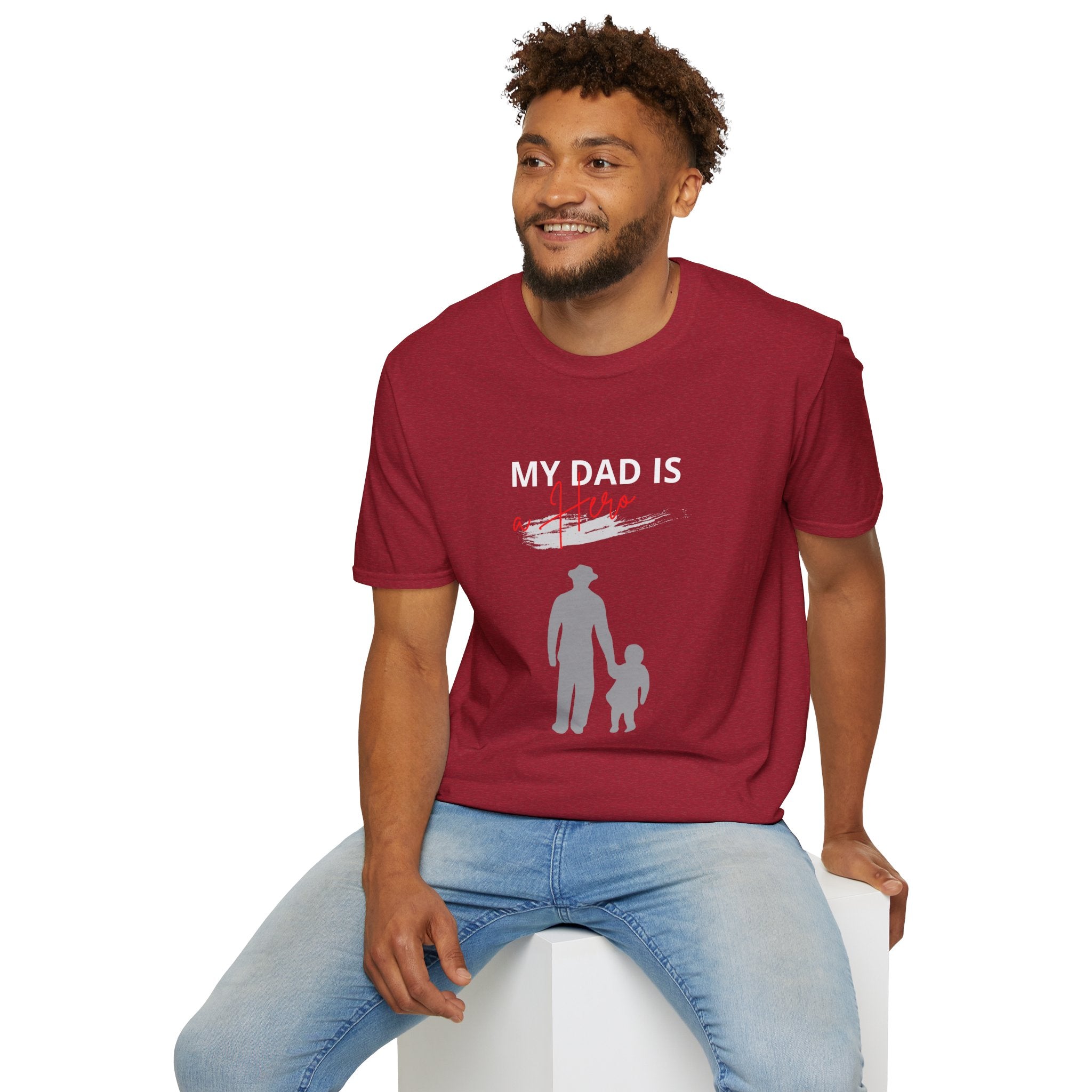 My Dad Is a Hero Unisex T-Shirt, Father's Day Gift, Casual Wear