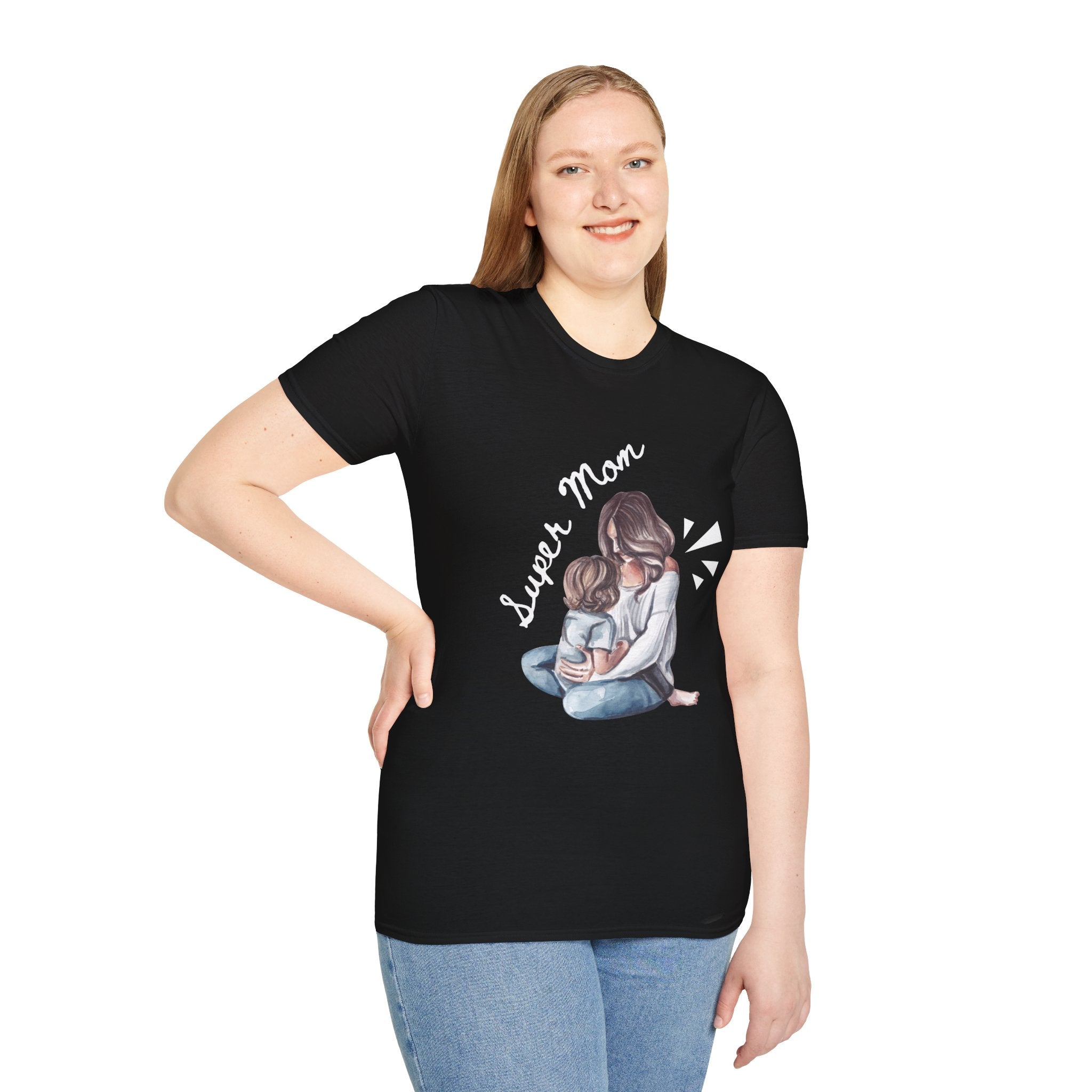 Super Mom T-Shirt - Unisex Softstyle Tee for Mother's Day