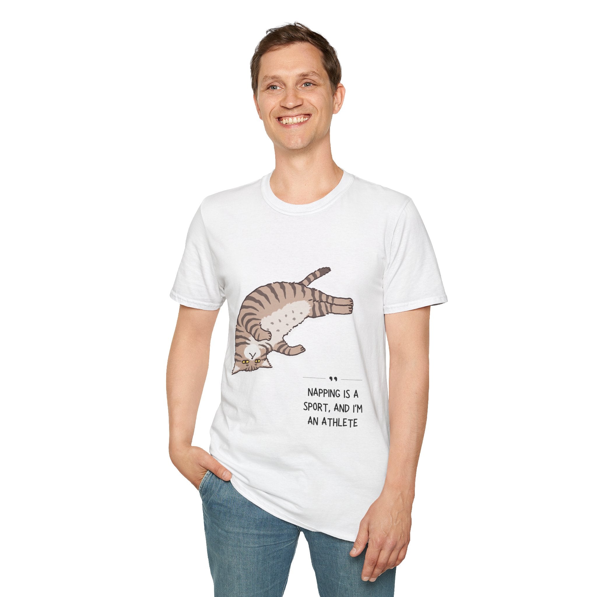 Cat Nap T-Shirt, Funny Cat Lover Gift, Unisex Tee