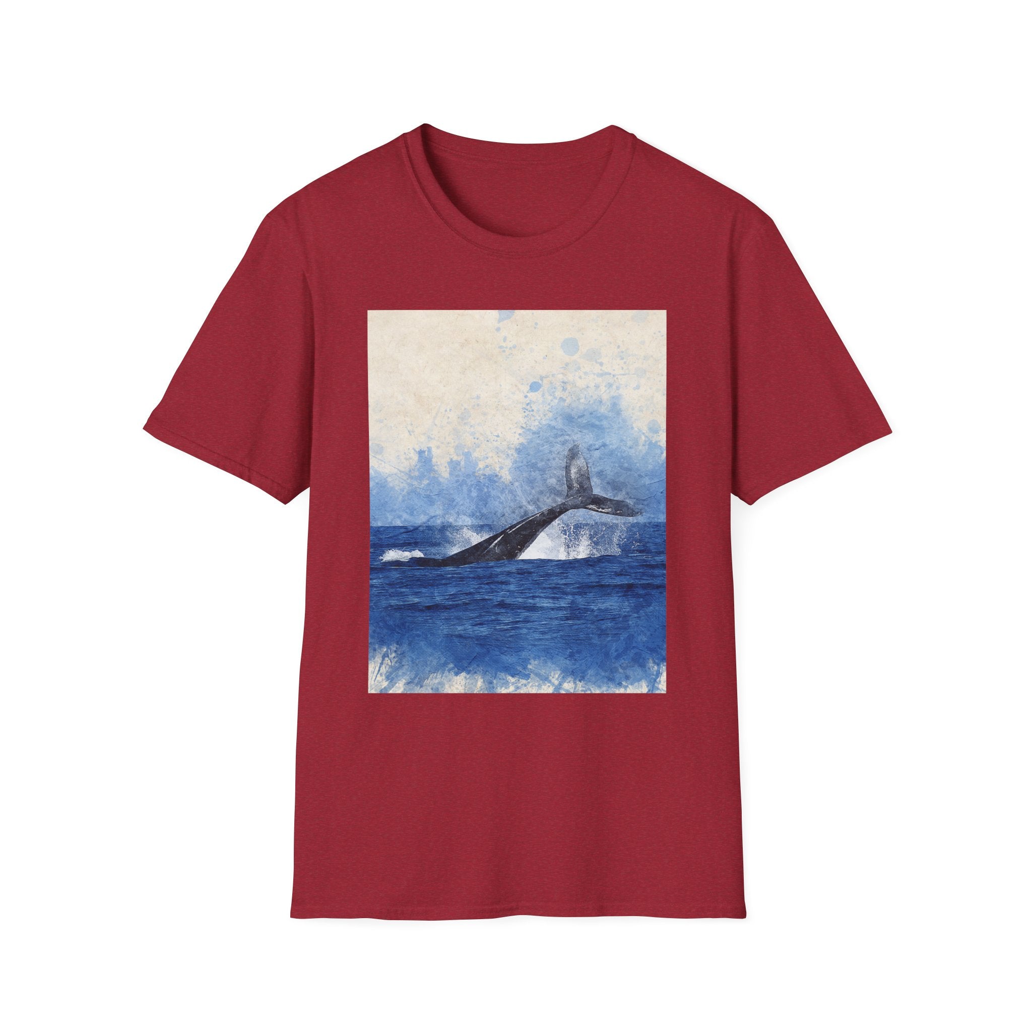 Whale Watching Unisex Softstyle T-Shirt, Ocean Lover Gift, Nature Tee