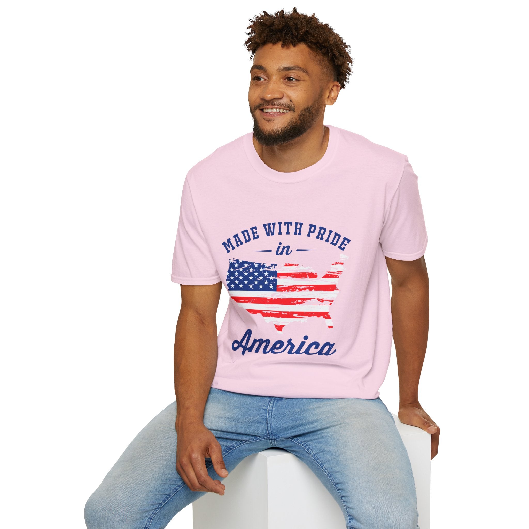 Pride USA Unisex T-Shirt, American Flag Graphic Tee, Independence Day Shirt, Gift for Patriots, Casual Everyday Wear