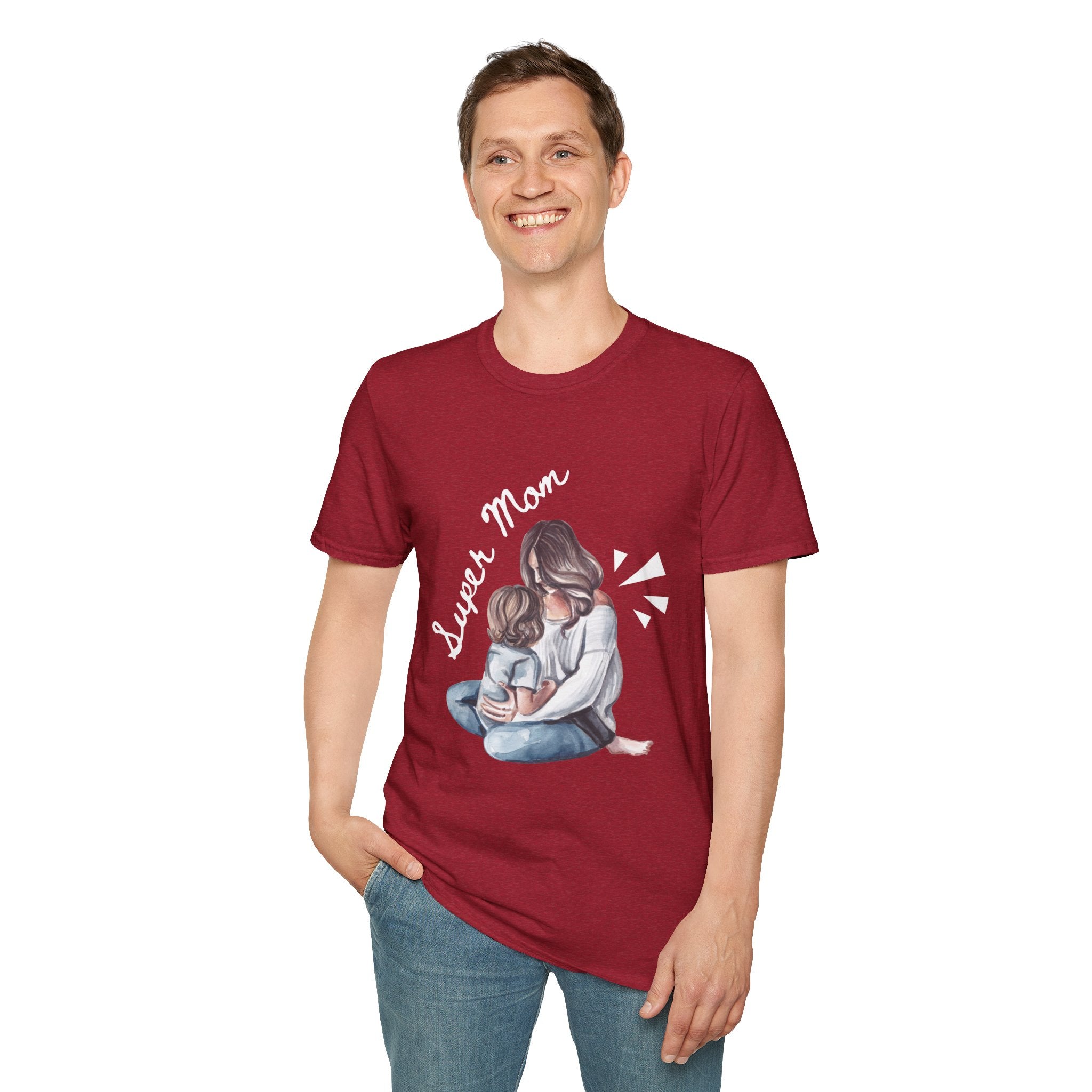 Super Mom T-Shirt - Unisex Softstyle Tee for Mother's Day