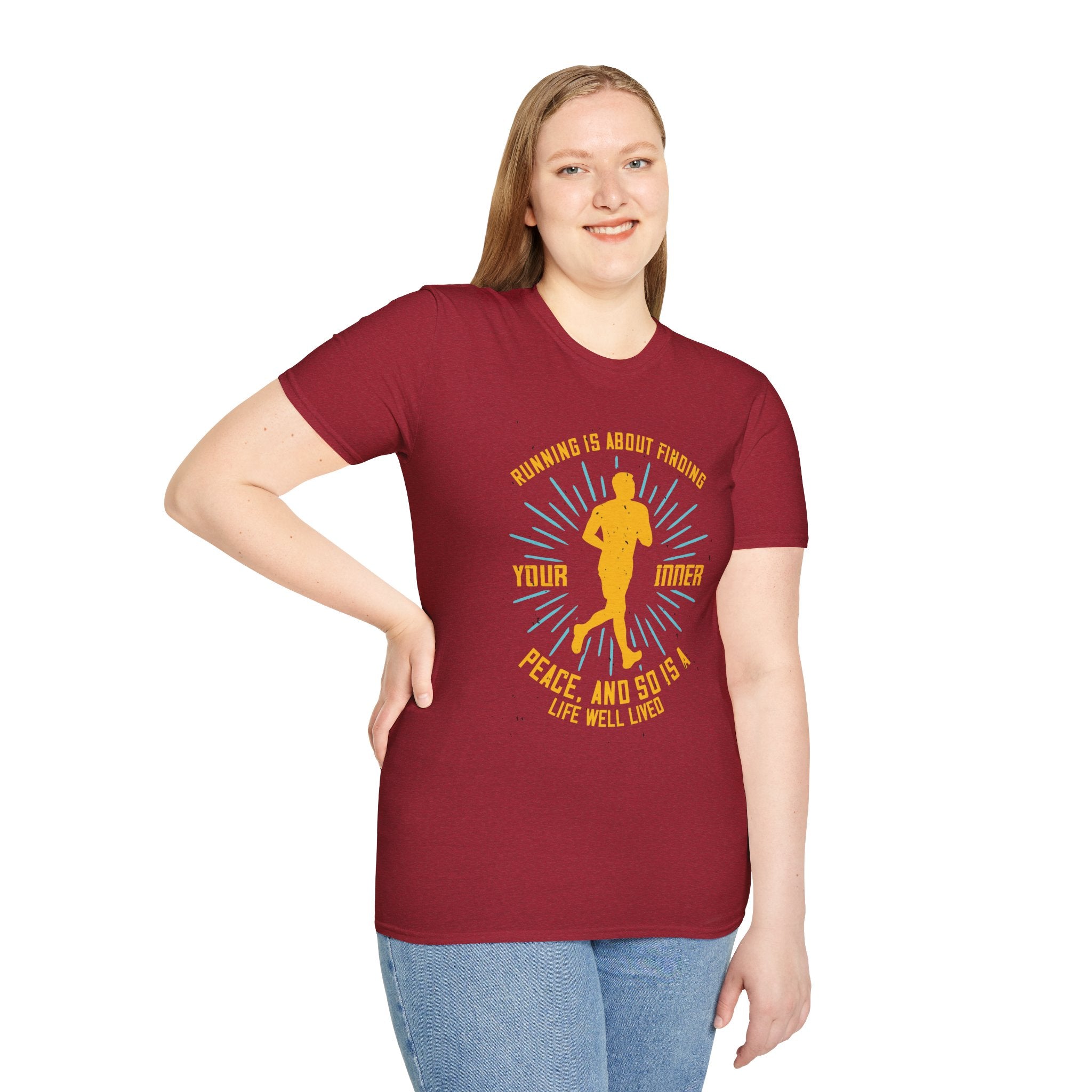 Inspirational Running T-Shirt for Peace Seekers, Fitness Gift