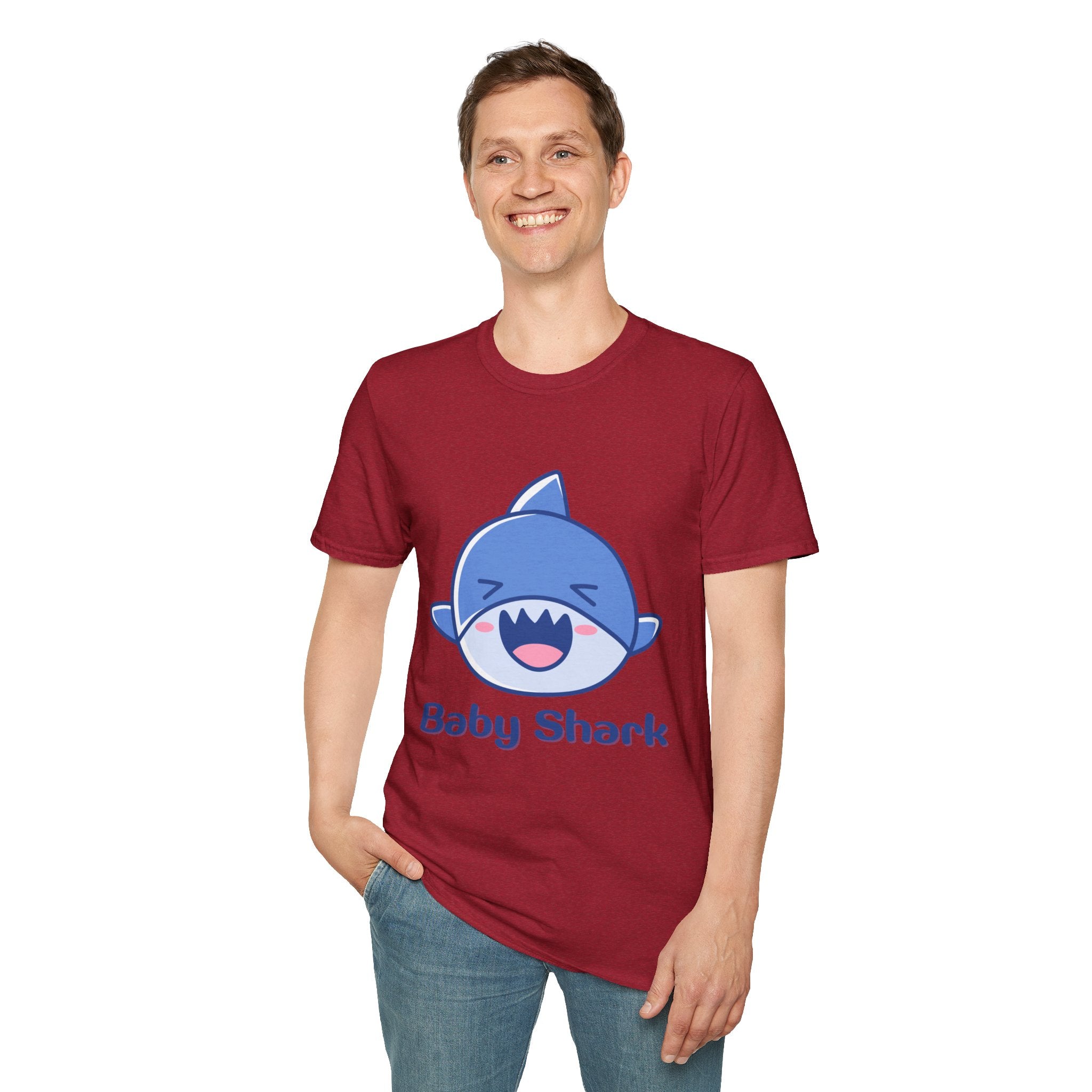 Baby Shark Softstyle T-Shirt, Fun Kids Tee, Cute Baby Shark Shirt