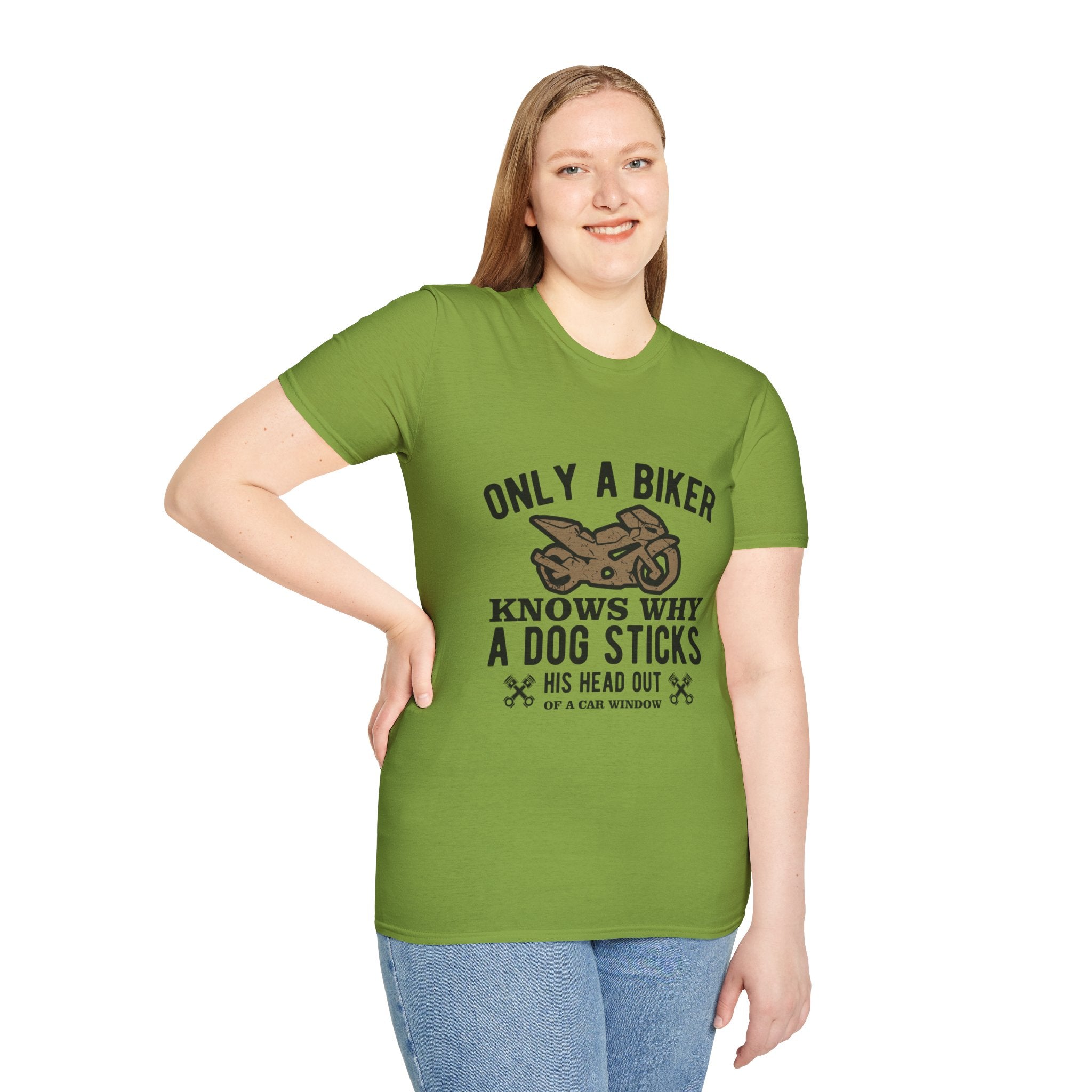 Funny Biker T-Shirt, Unisex Softstyle Tee for Dog Lovers, Perfect Gift for Birthdays, Holidays, and Biker Events, Cool Graphic Tee, [...]