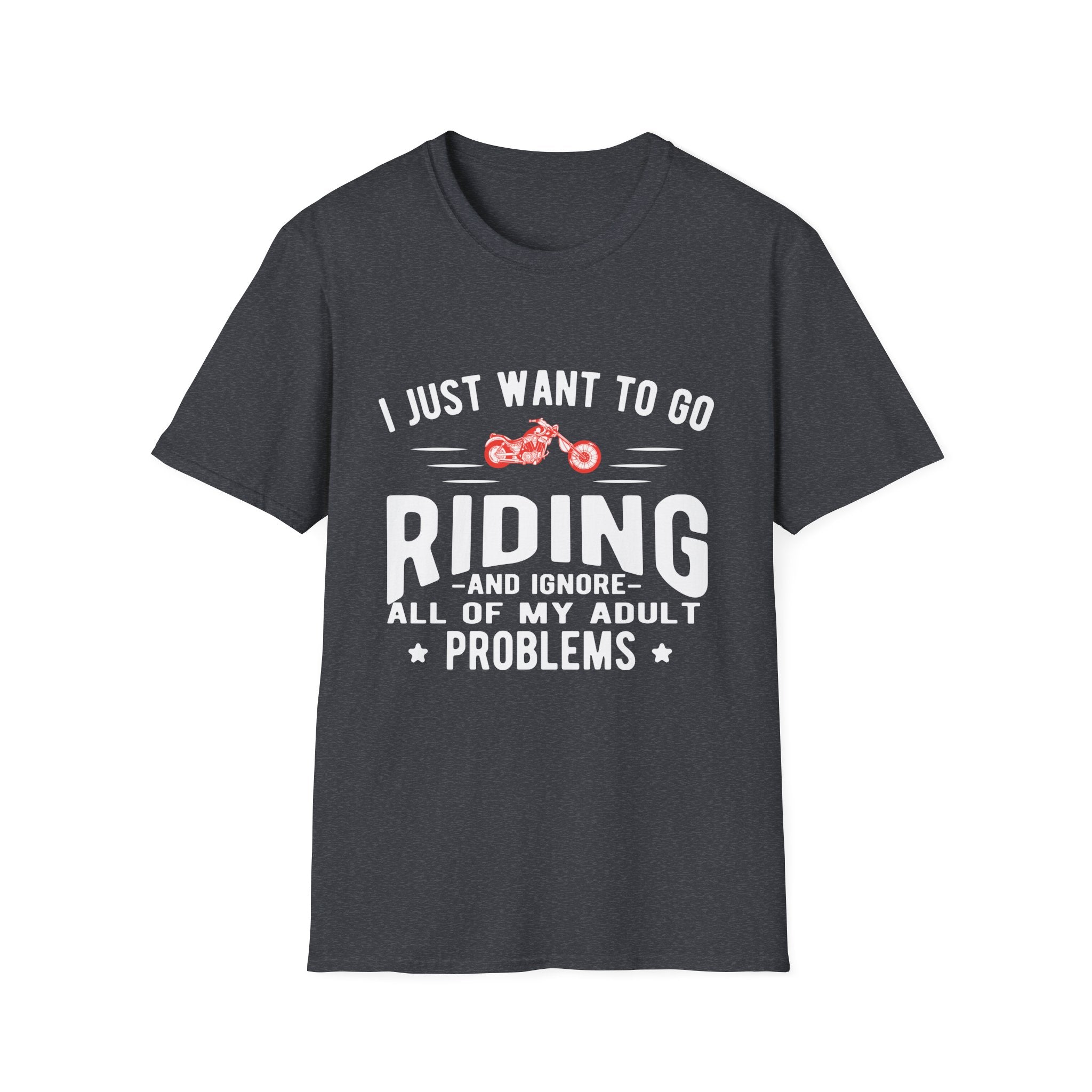 Funny Riding T-Shirt for Adults, Unisex Graphic Tee, Casual Wear, Gift for Riders, Adulting Humor Shirt