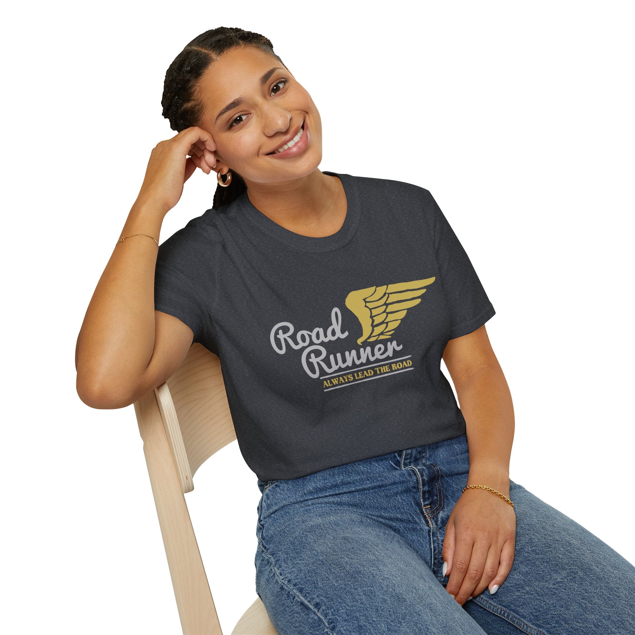 Road Runner Unisex Softstyle T-Shirt | Perfect Gift for Runners, Sports Lovers, Fitness Enthusiasts, Casual Wear, Marathon Events