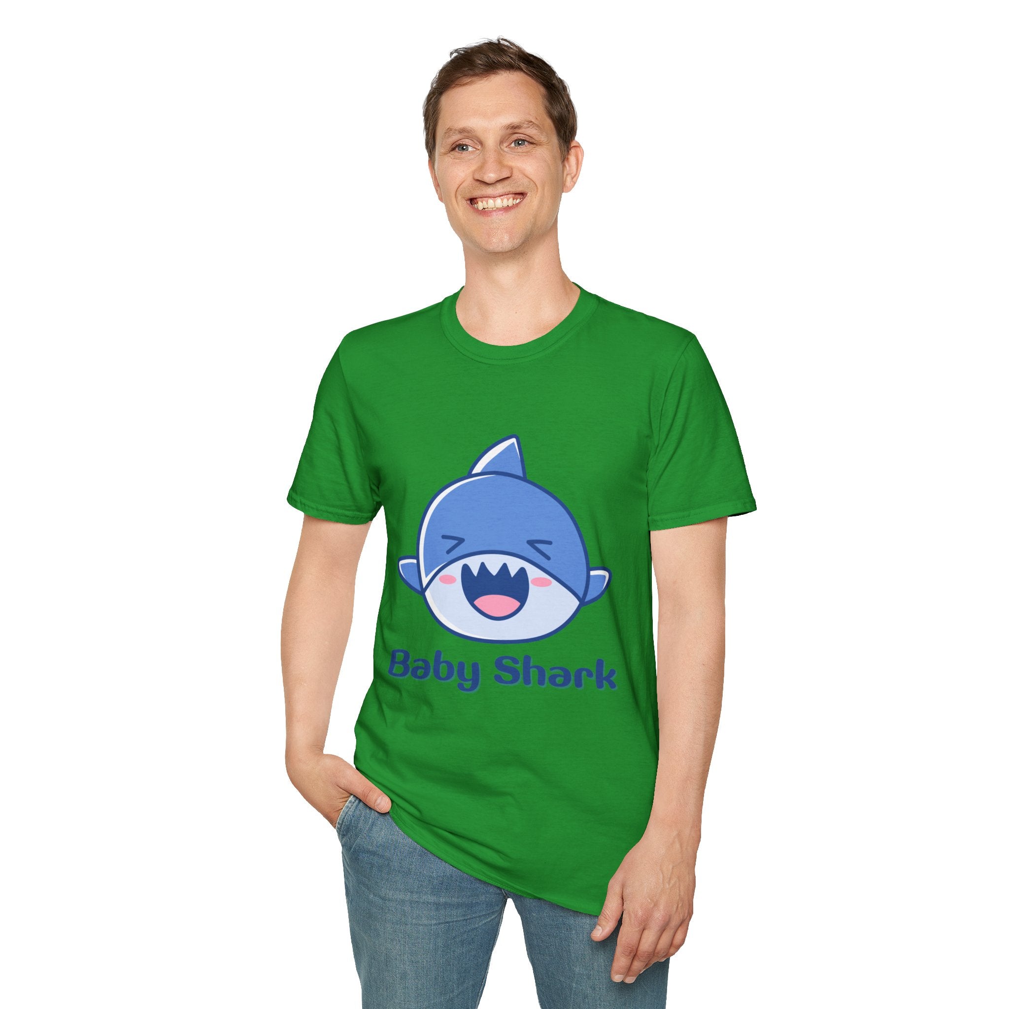 Baby Shark Softstyle T-Shirt, Fun Kids Tee, Cute Baby Shark Shirt