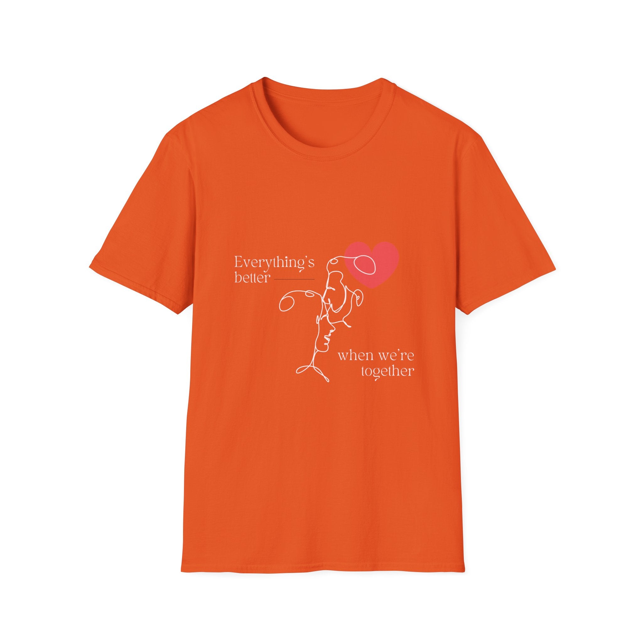 Cute Love Illustration T-Shirt, Funny Couple Shirt, Gift for Her, Romantic