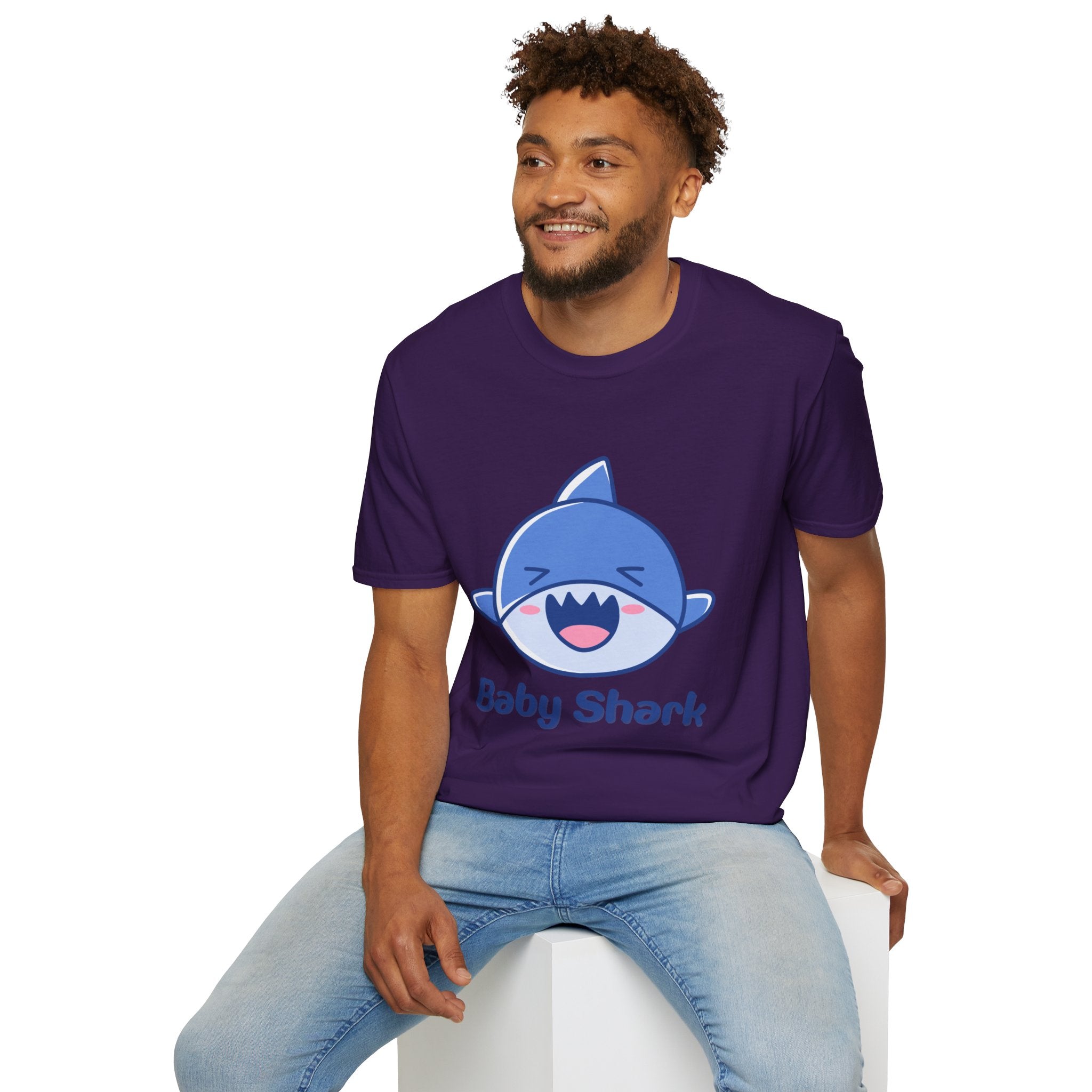 Baby Shark Softstyle T-Shirt, Fun Kids Tee, Cute Baby Shark Shirt