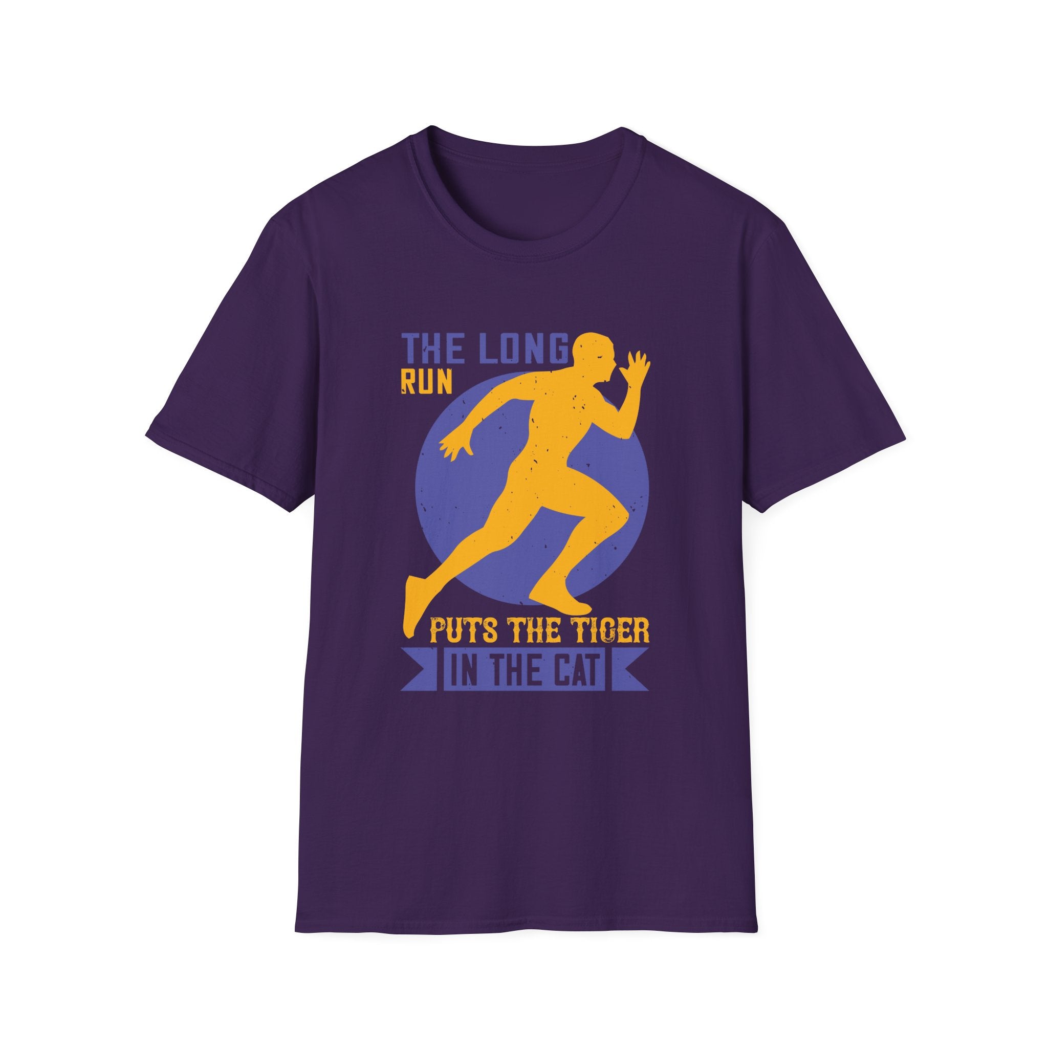 Run Tiger Unisex Softstyle T-Shirt, Motivational Tee, Fitness Apparel