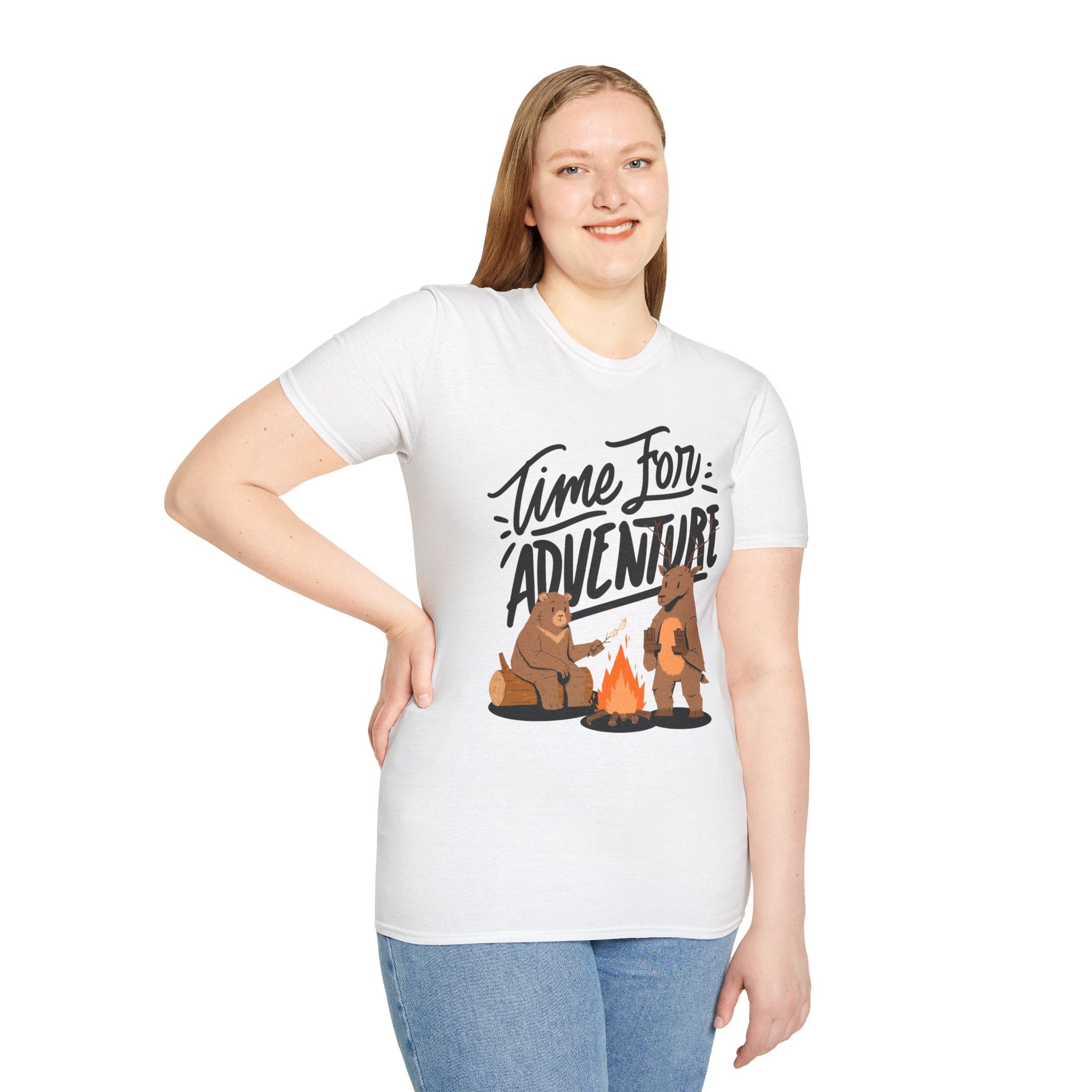 Adventure Bears Unisex Softstyle T-Shirt, Camping Shirt