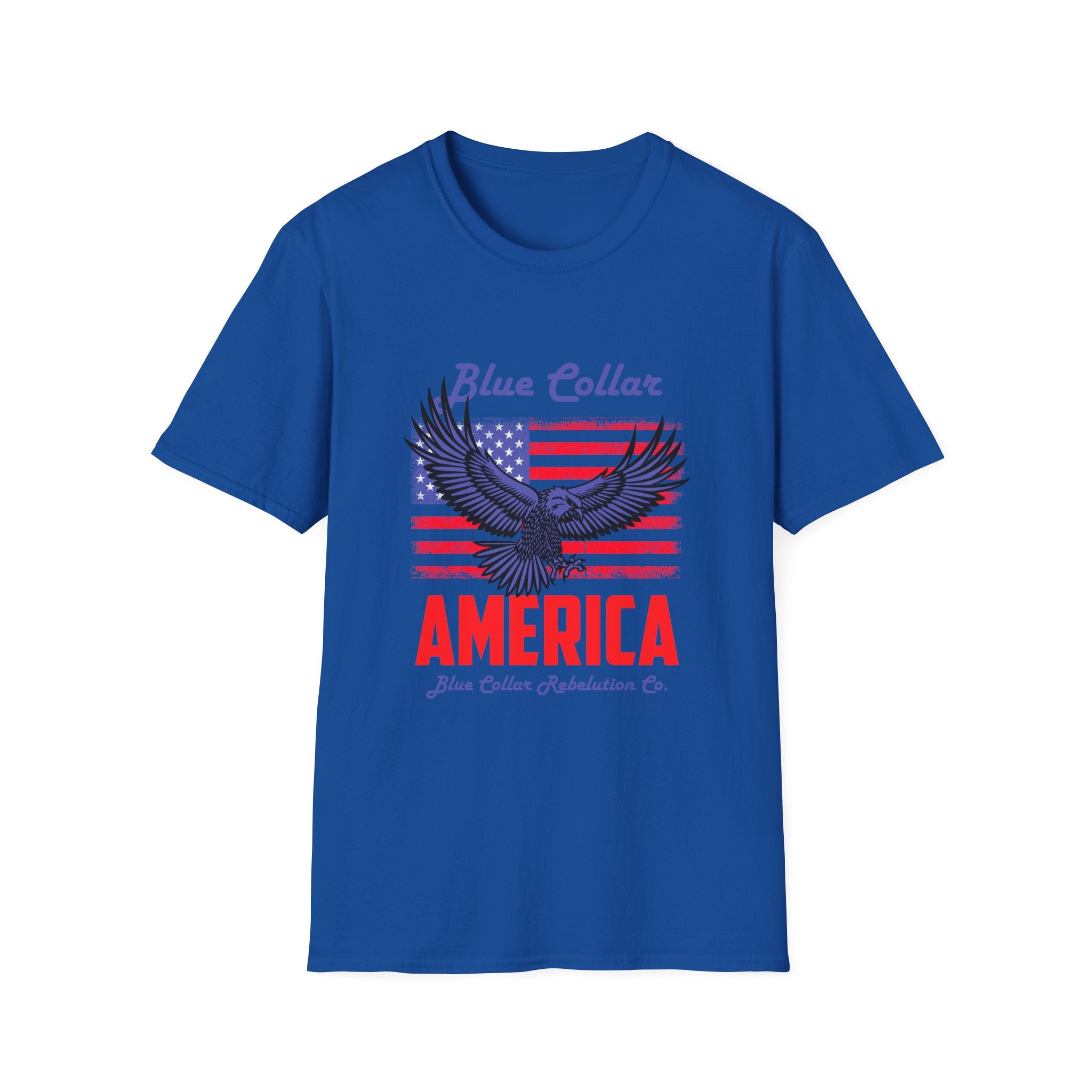 Patriotic Eagle T-Shirt, Blue Collar Pride Shirt, USA Independence Day Tee, Vintage American Apparel, Unisex Graphic Tee