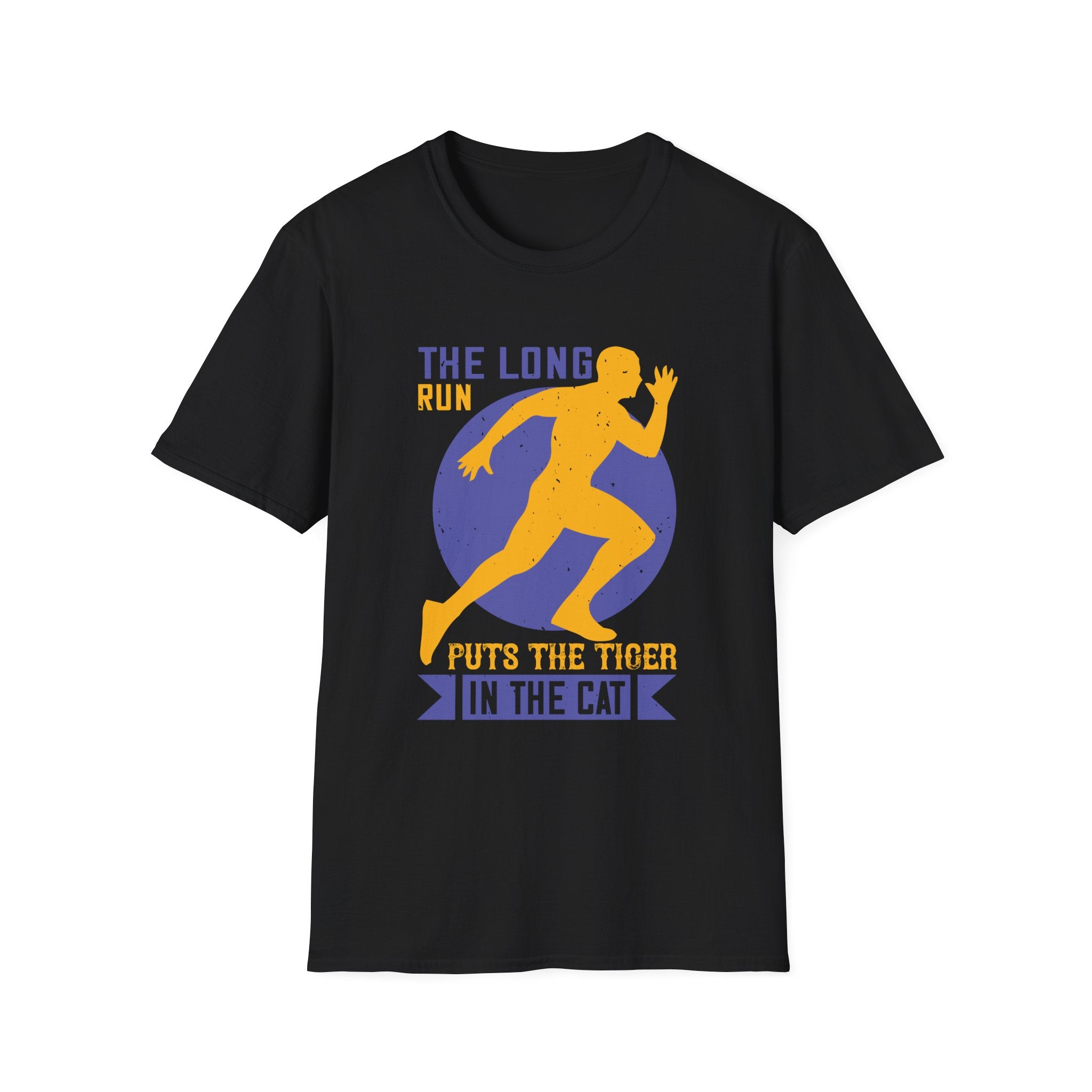 Run Tiger Unisex Softstyle T-Shirt, Motivational Tee, Fitness Apparel