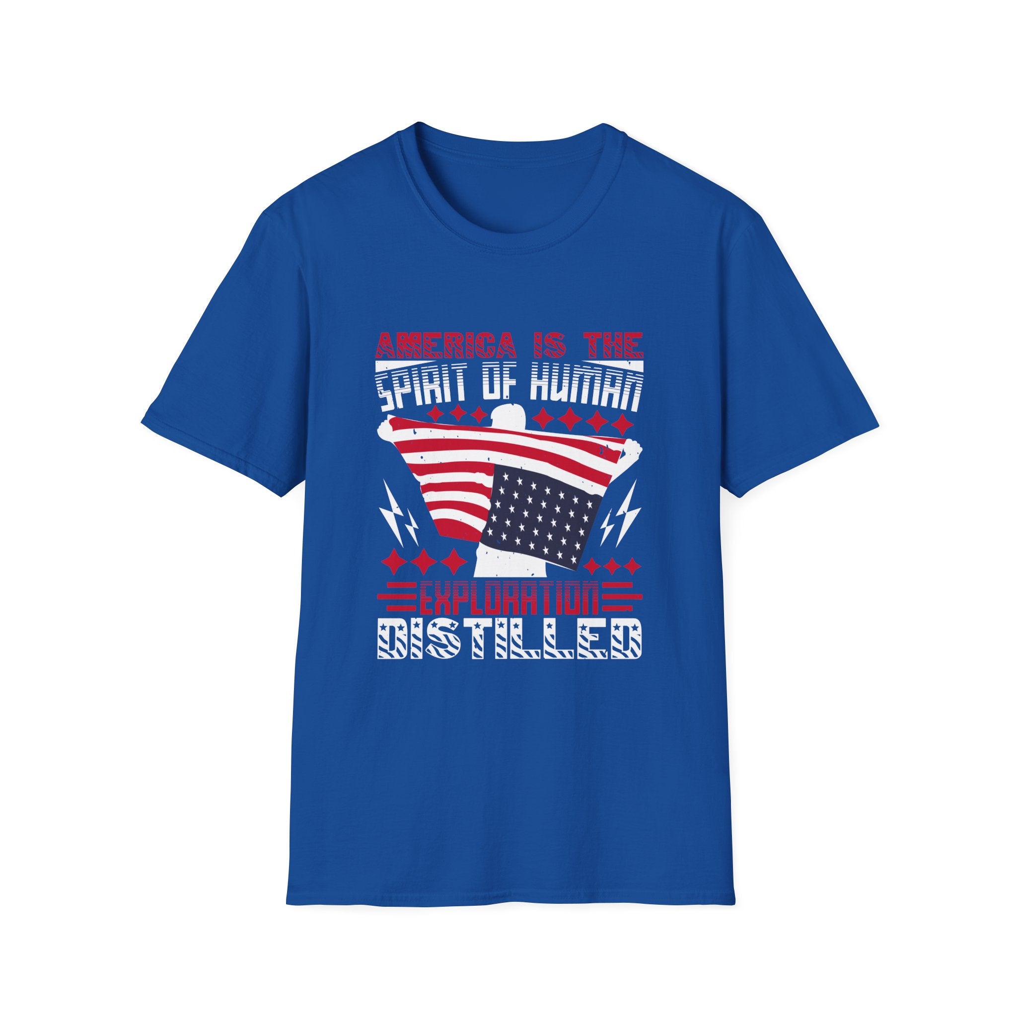 Vintage American Spirit T-Shirt, Unisex Graphic Tee, Patriotic Apparel, Gift for Explorers, Independence Day Shirt