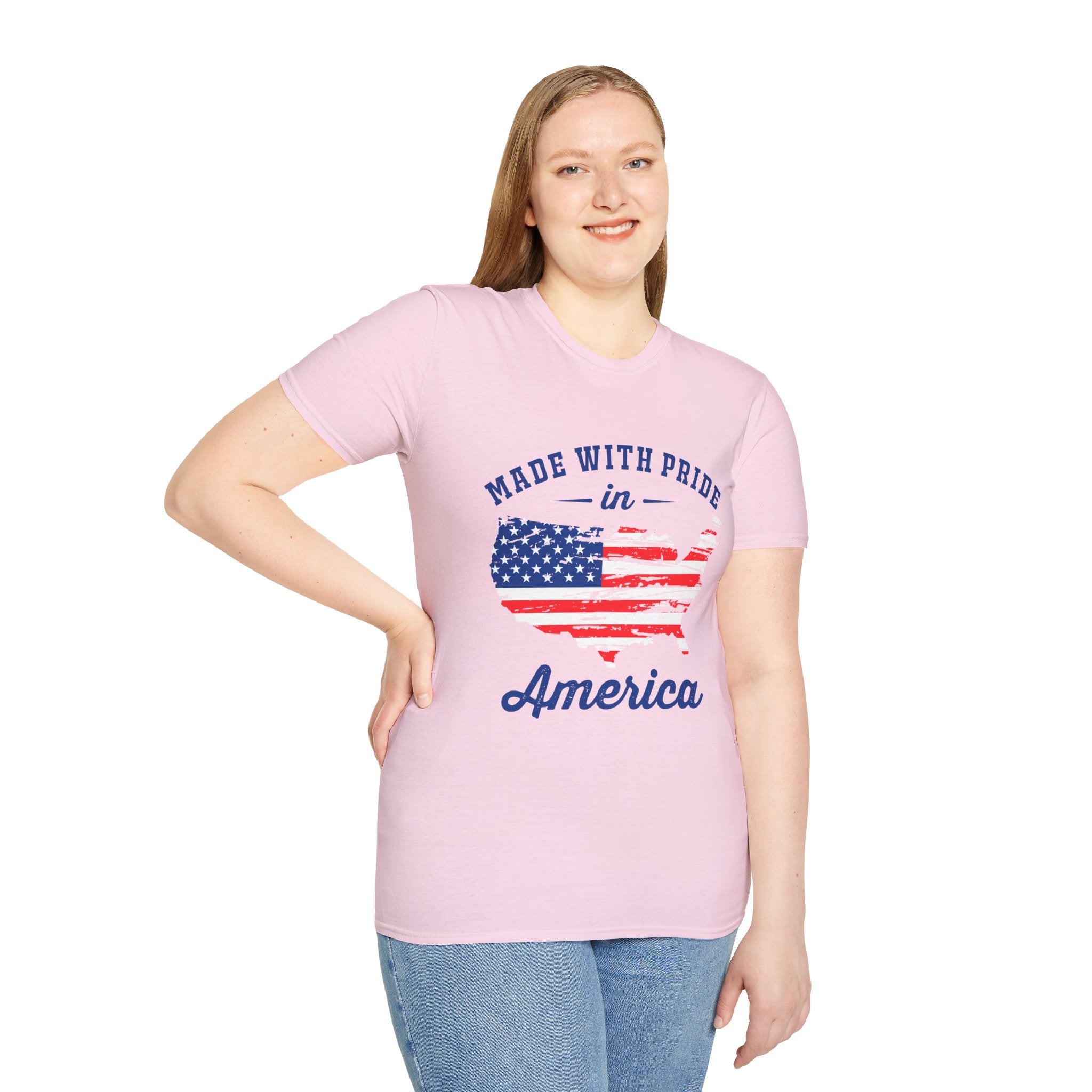 Pride USA Unisex T-Shirt, American Flag Graphic Tee, Independence Day Shirt, Gift for Patriots, Casual Everyday Wear