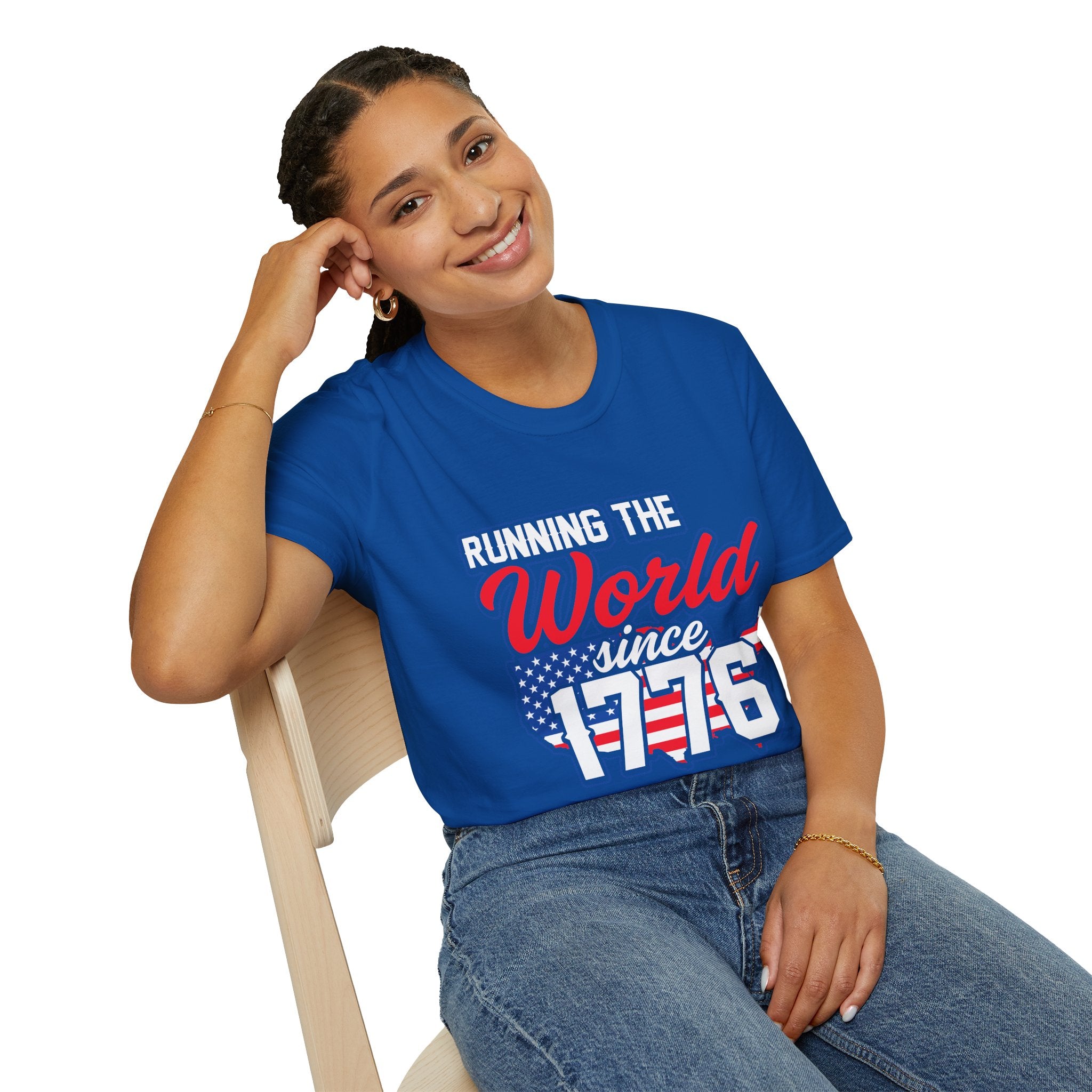 Patriotic Running T-Shirt: Celebrate Freedom, 4th of July, Sports Events, Unisex Tee, Gift for Fitness Lovers, Casual Wear