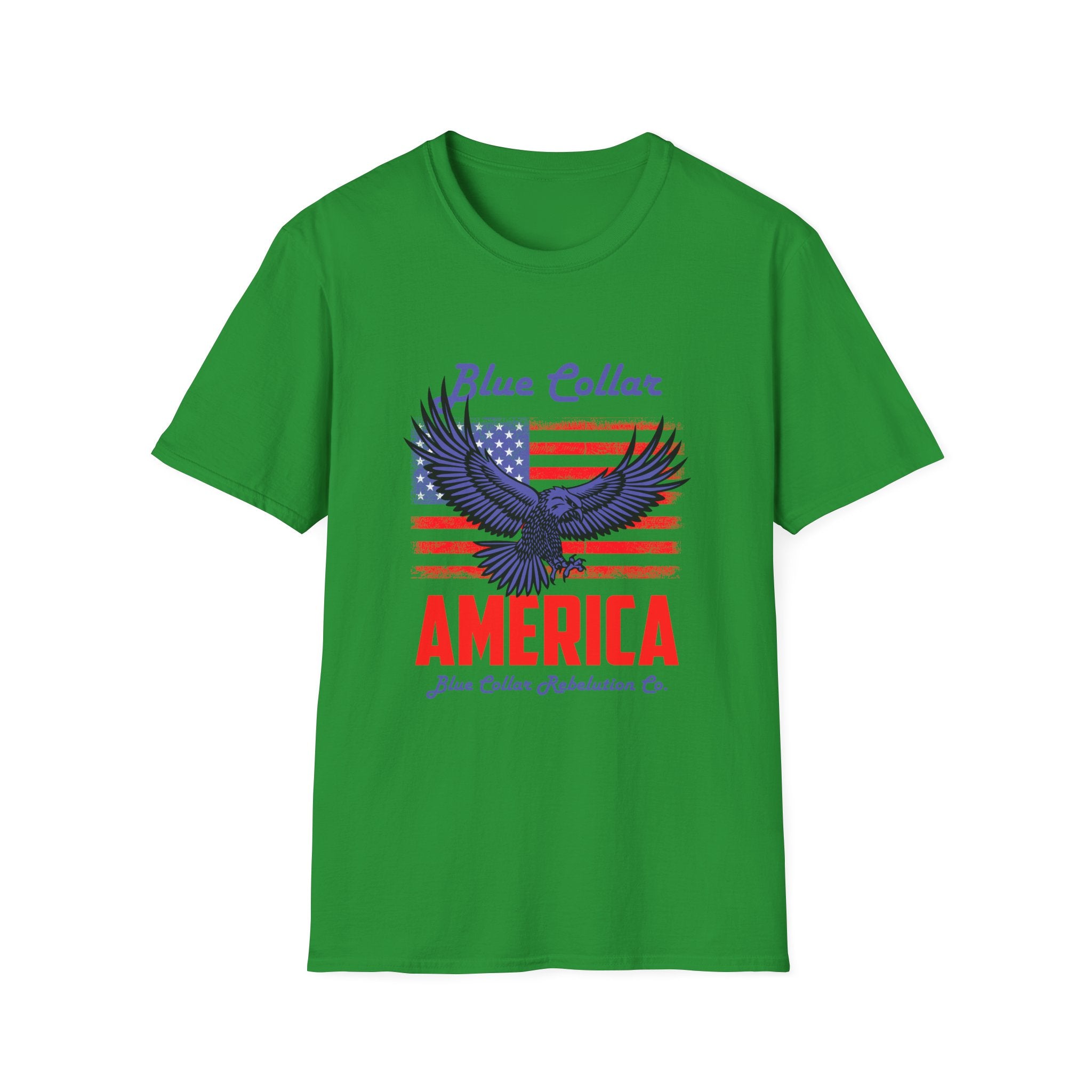 Patriotic Eagle T-Shirt, Blue Collar Pride Shirt, USA Independence Day Tee, Vintage American Apparel, Unisex Graphic Tee