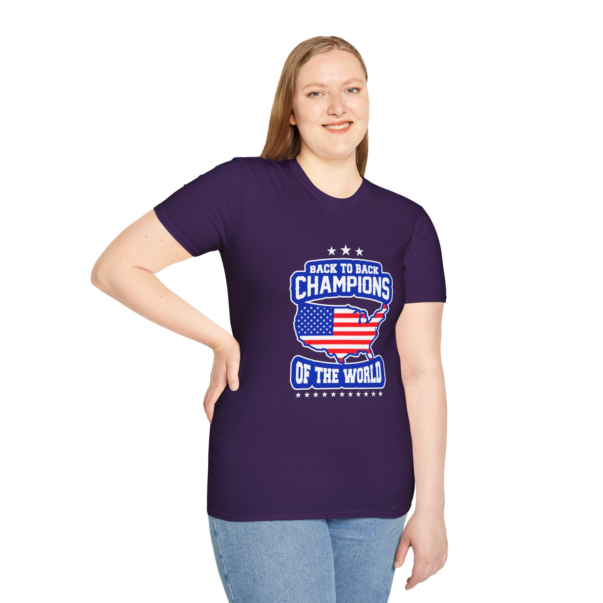 Patriotic Unisex T-Shirt for Champions | Casual Wear, Gift for Sports Lovers, All-American Style, 4th of July, Everyday Comfort
