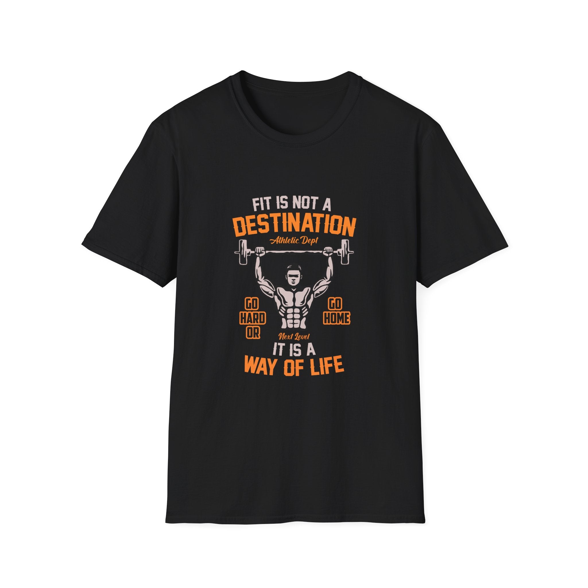 Fit Is Not a Destination Unisex Softstyle T-Shirt, Fitness Apparel, Motivational Tee, Gym Shirt, Gift for Fitness Lovers, Workout Top