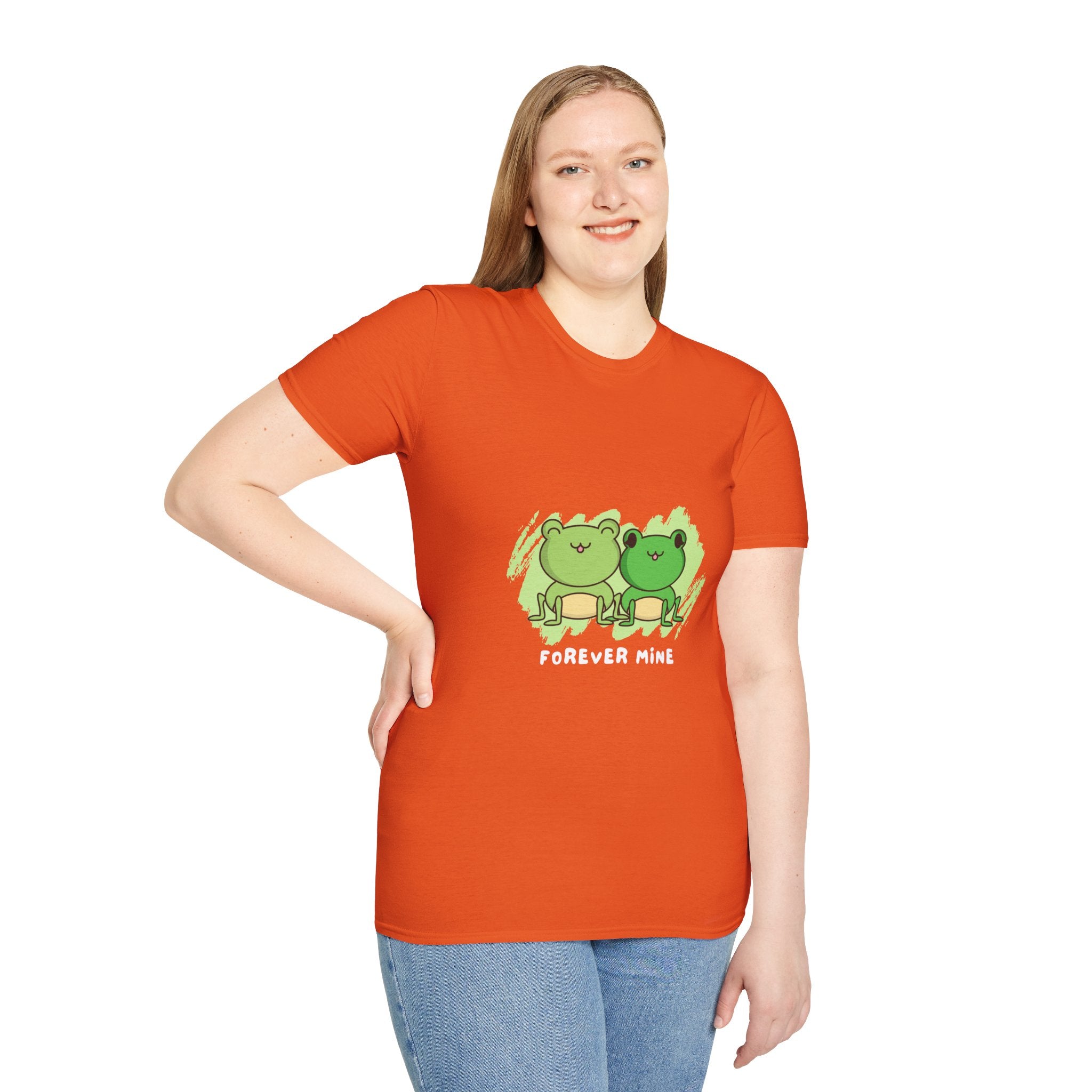 Forever Mine Couple T-Shirt, Cute Frog Lovers Gift, Unisex Softstyle Tee