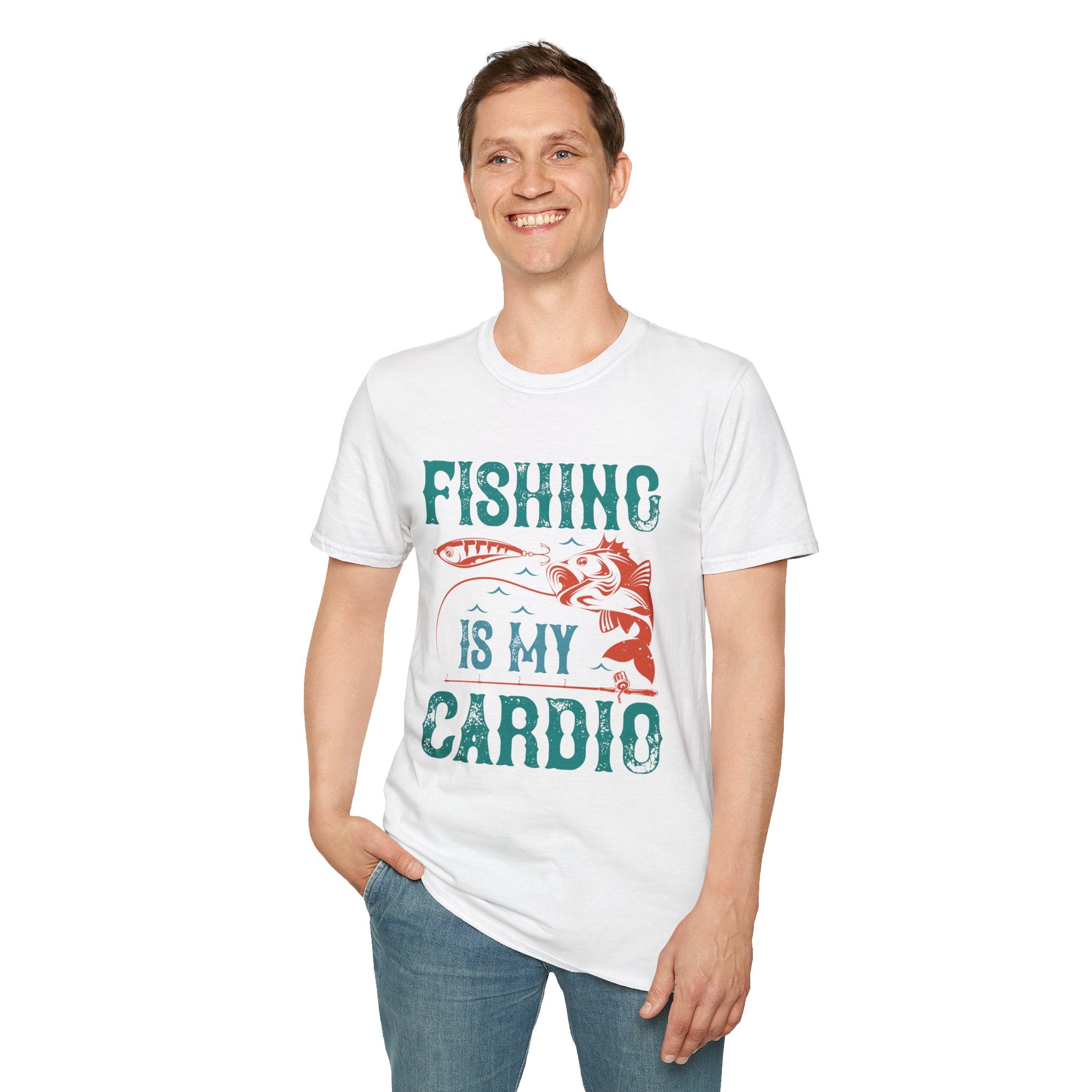 Fishing Is My Cardio Unisex Softstyle T-Shirt, Fishing  Tee