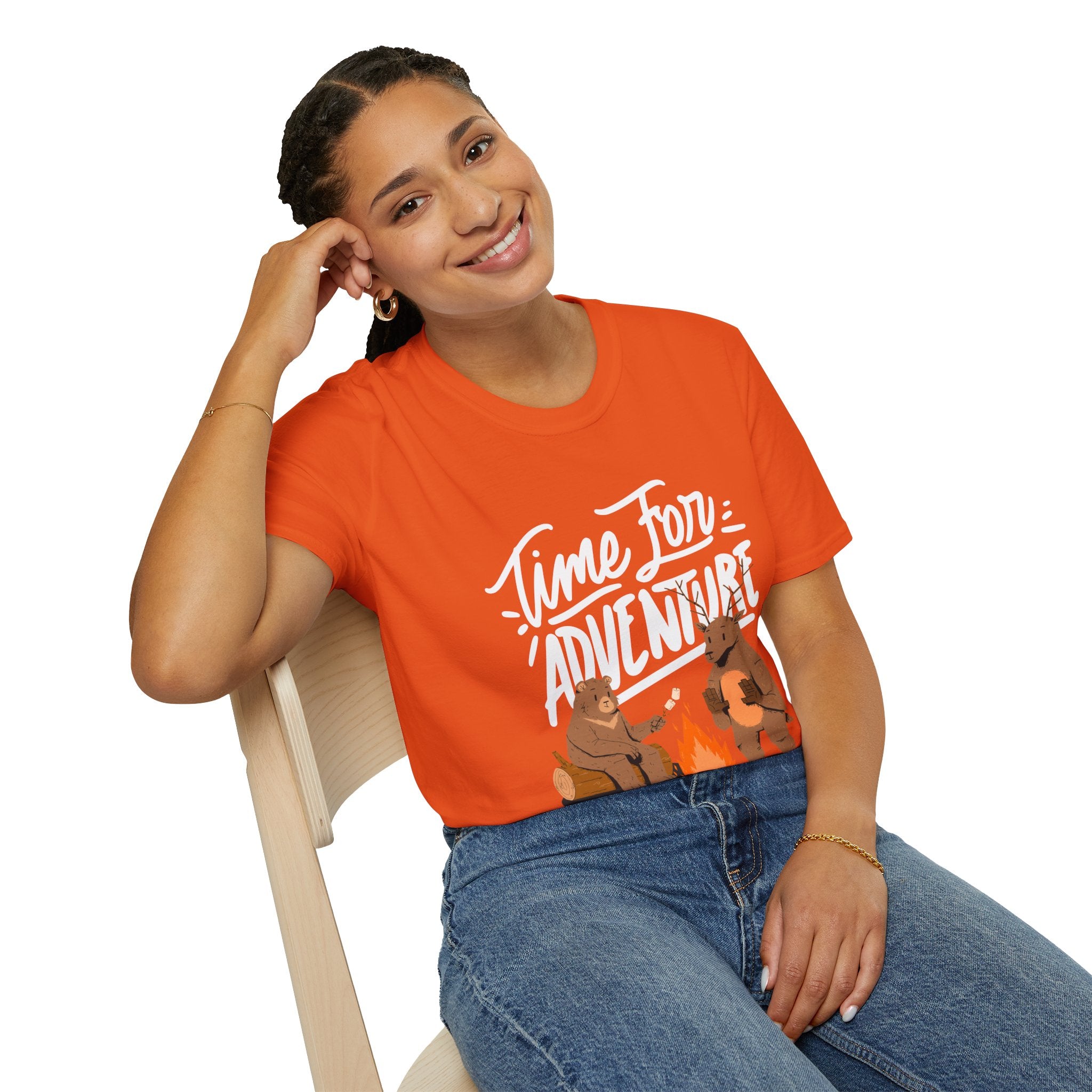 Adventure Bears Unisex Softstyle T-Shirt, Camping Shirt