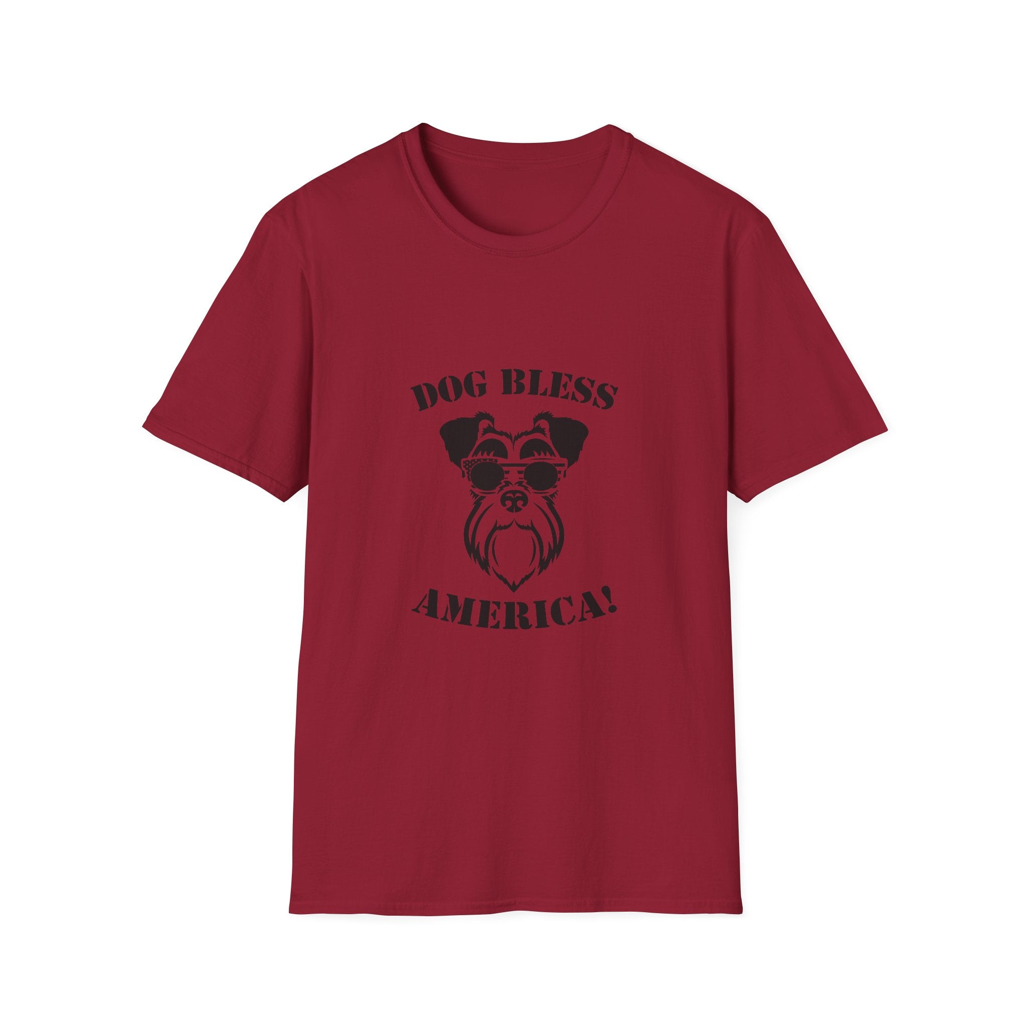 Dog Bless America T-Shirt, Unisex Tee, Dog Lover Gift, Independence Day Apparel, Pet Enthusiast Shirt, Cute Animal T-Shirt