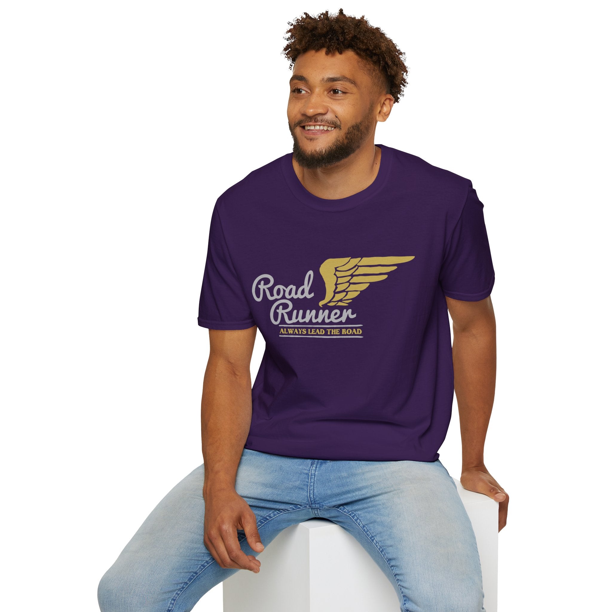 Road Runner Unisex Softstyle T-Shirt | Perfect Gift for Runners, Sports Lovers, Fitness Enthusiasts, Casual Wear, Marathon Events
