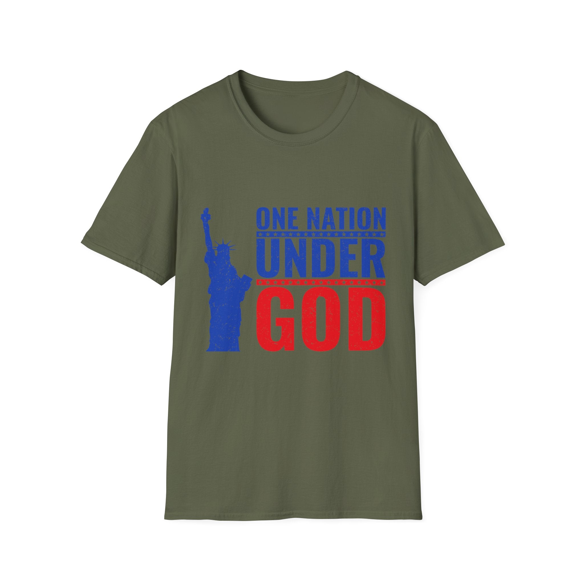 Patriotic Graphic T-Shirt | One Nation Under God | Unisex Casual Wear for Holidays, Independence Day, Family Gatherings, Political [...]