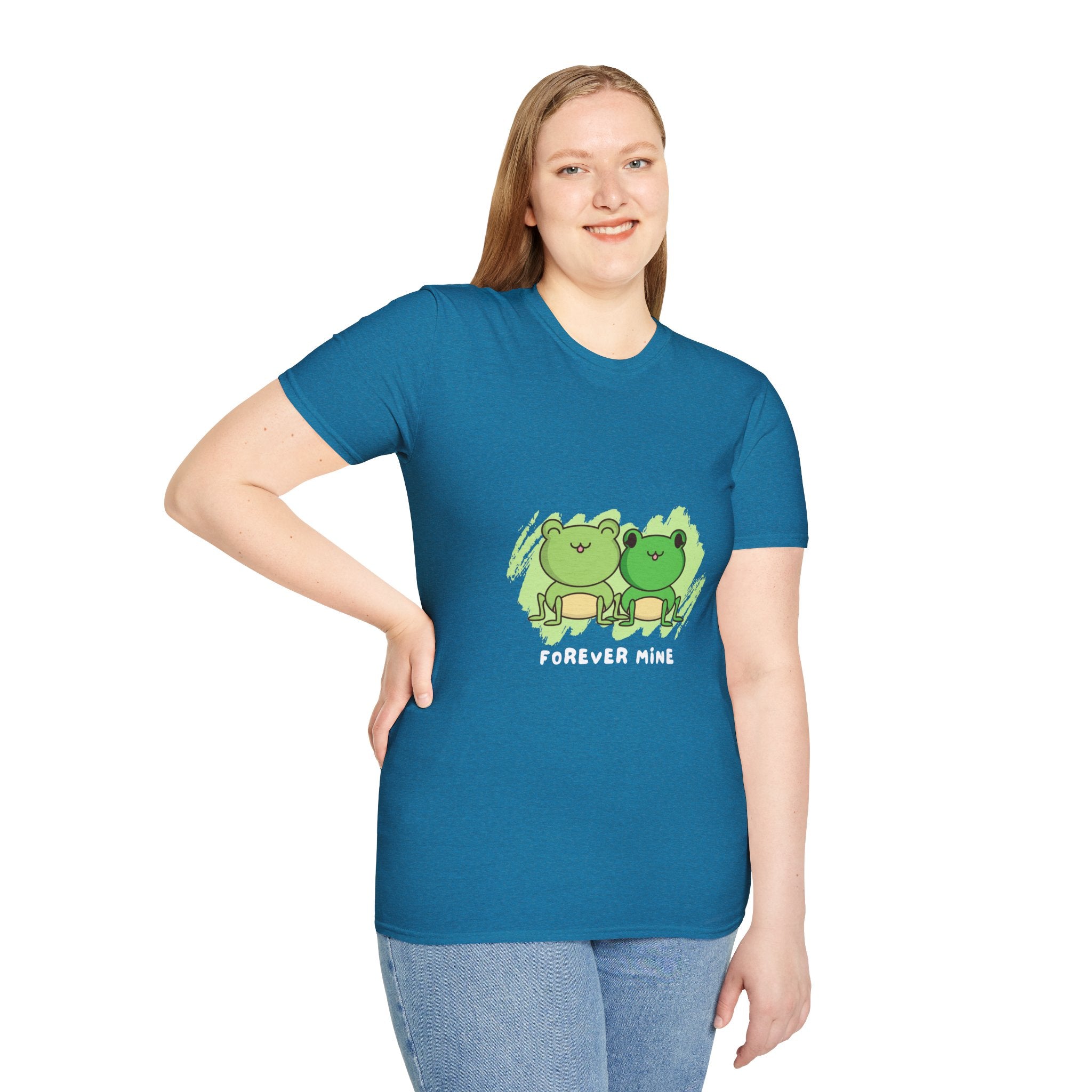 Forever Mine Couple T-Shirt, Cute Frog Lovers Gift, Unisex Softstyle Tee