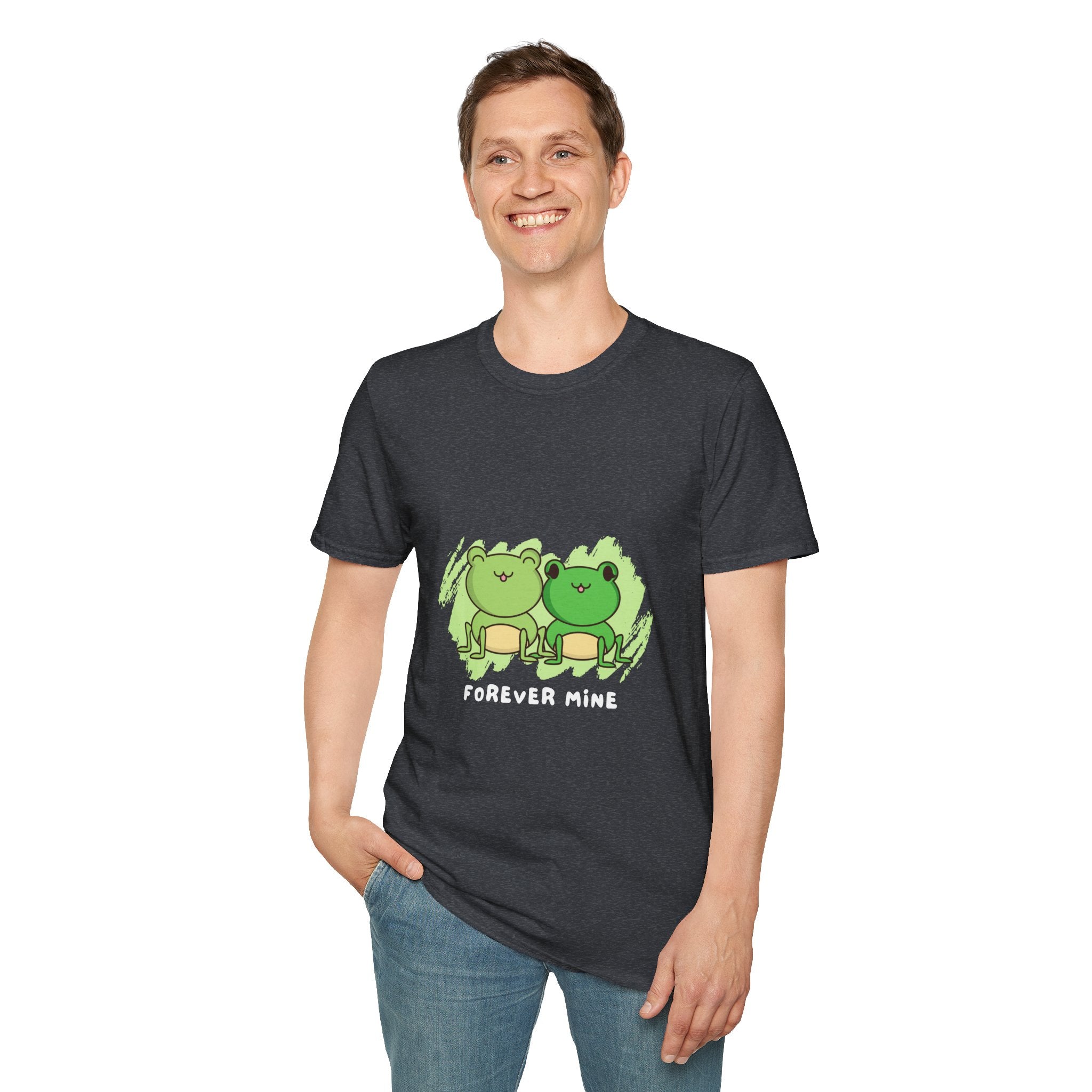 Forever Mine Couple T-Shirt, Cute Frog Lovers Gift, Unisex Softstyle Tee