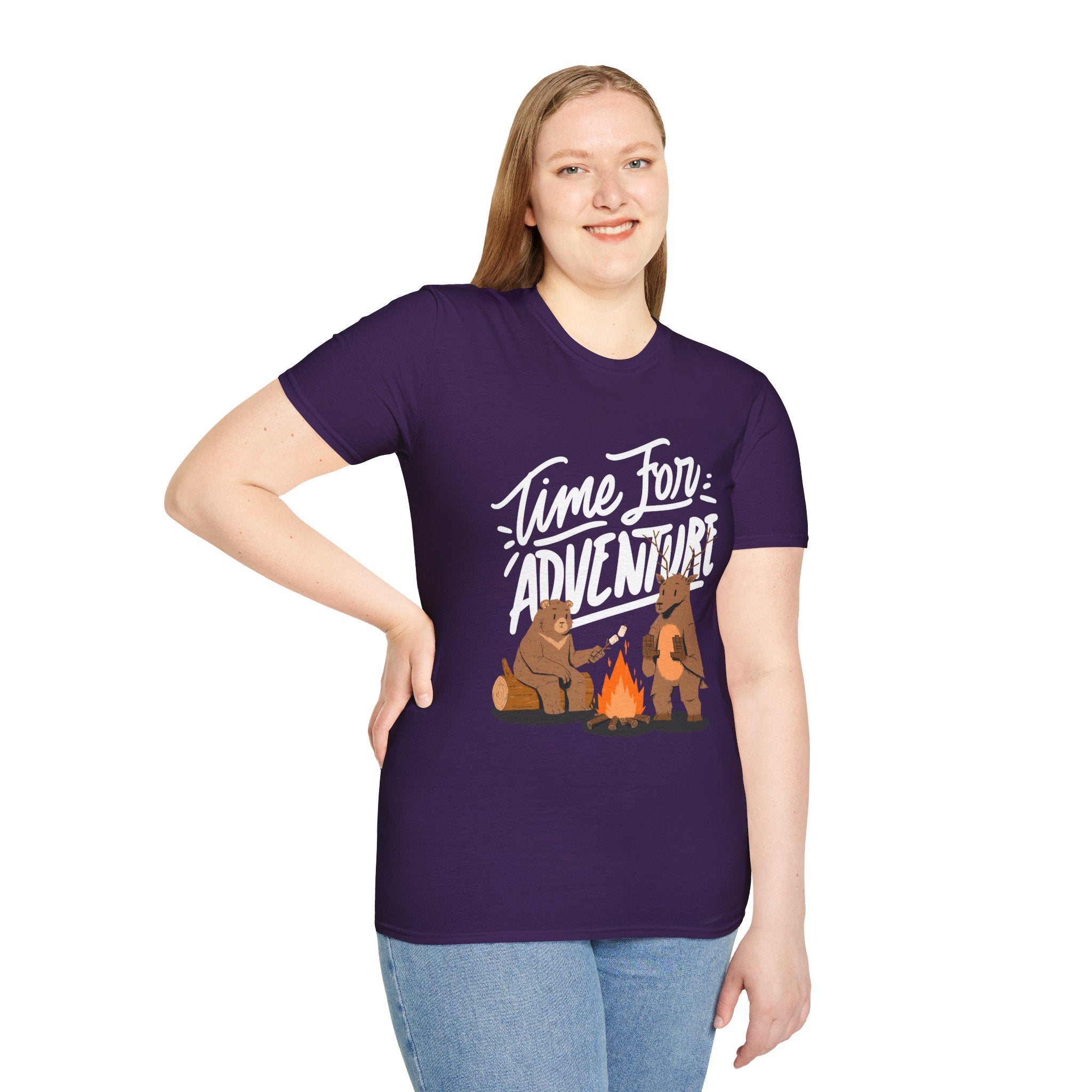 Adventure Bears Unisex Softstyle T-Shirt, Camping Shirt