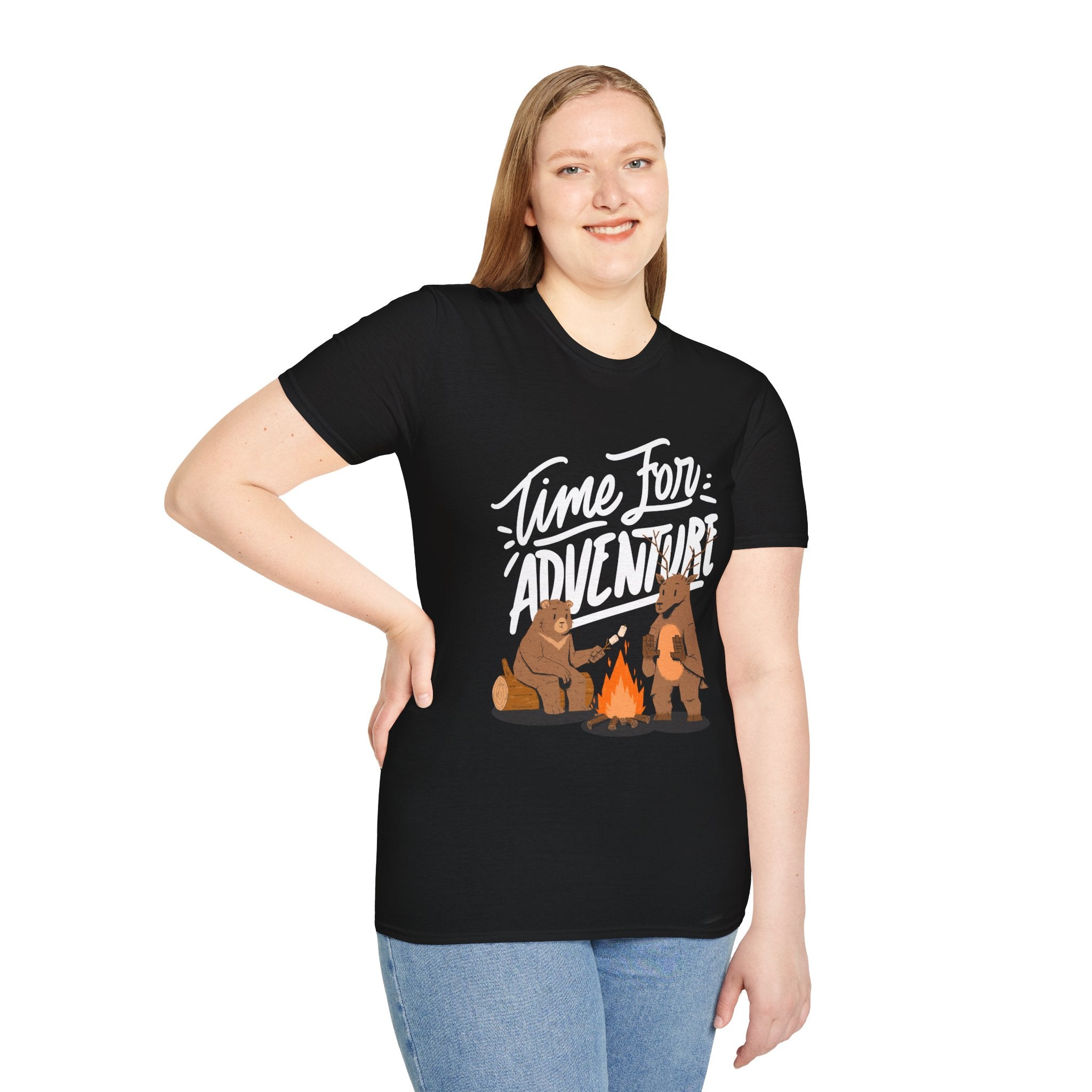 Adventure Bears Unisex Softstyle T-Shirt, Camping Shirt