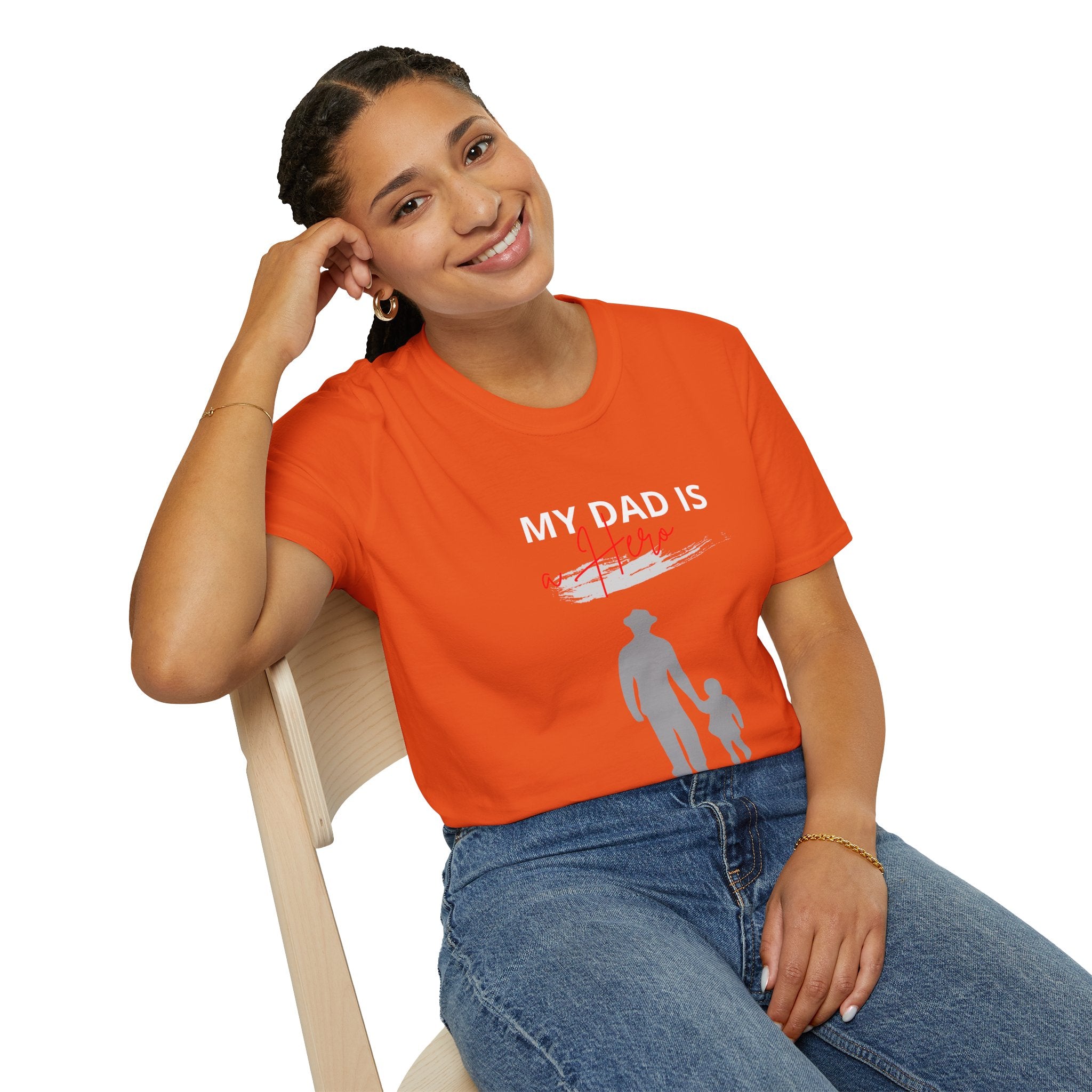 My Dad Is a Hero Unisex T-Shirt, Father's Day Gift, Casual Wear
