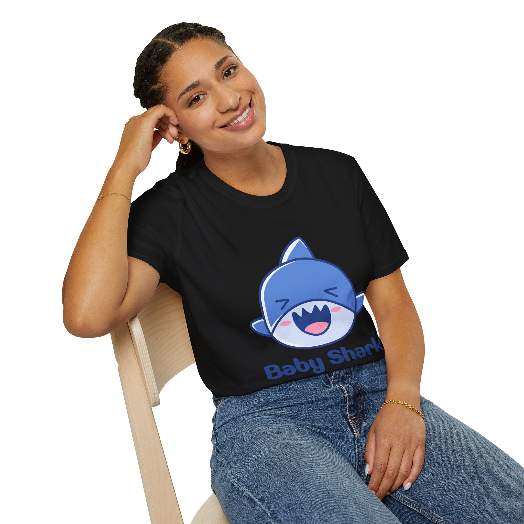Baby Shark Softstyle T-Shirt, Fun Kids Tee, Cute Baby Shark Shirt