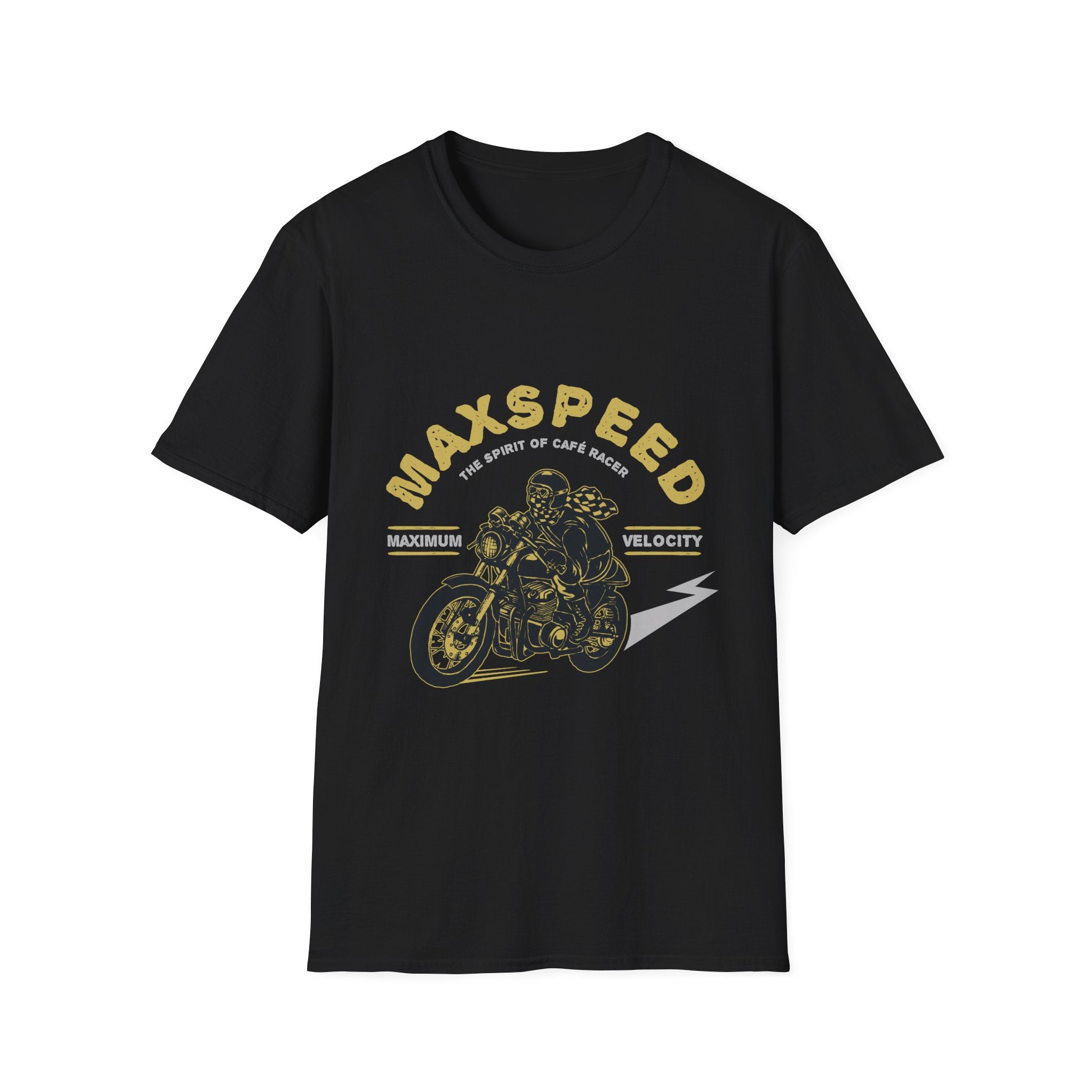 Maxspeed Motorcycle Unisex Softstyle T-Shirt, Biker Tee, Gift for Him, Casual Wear, Custom Graphic Shirt, Motorcycle Enthusiast Apparel