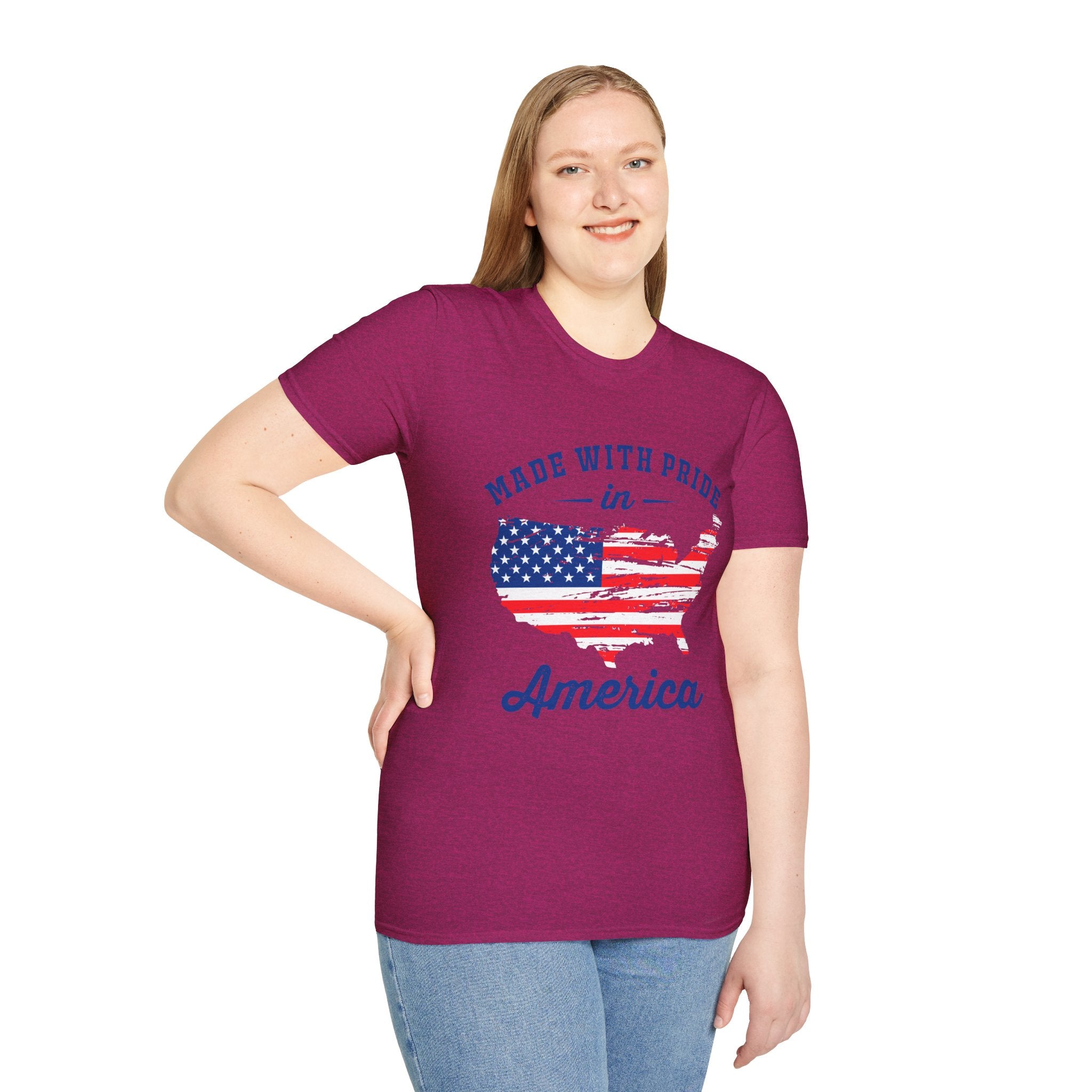 Pride USA Unisex T-Shirt, American Flag Graphic Tee, Independence Day Shirt, Gift for Patriots, Casual Everyday Wear