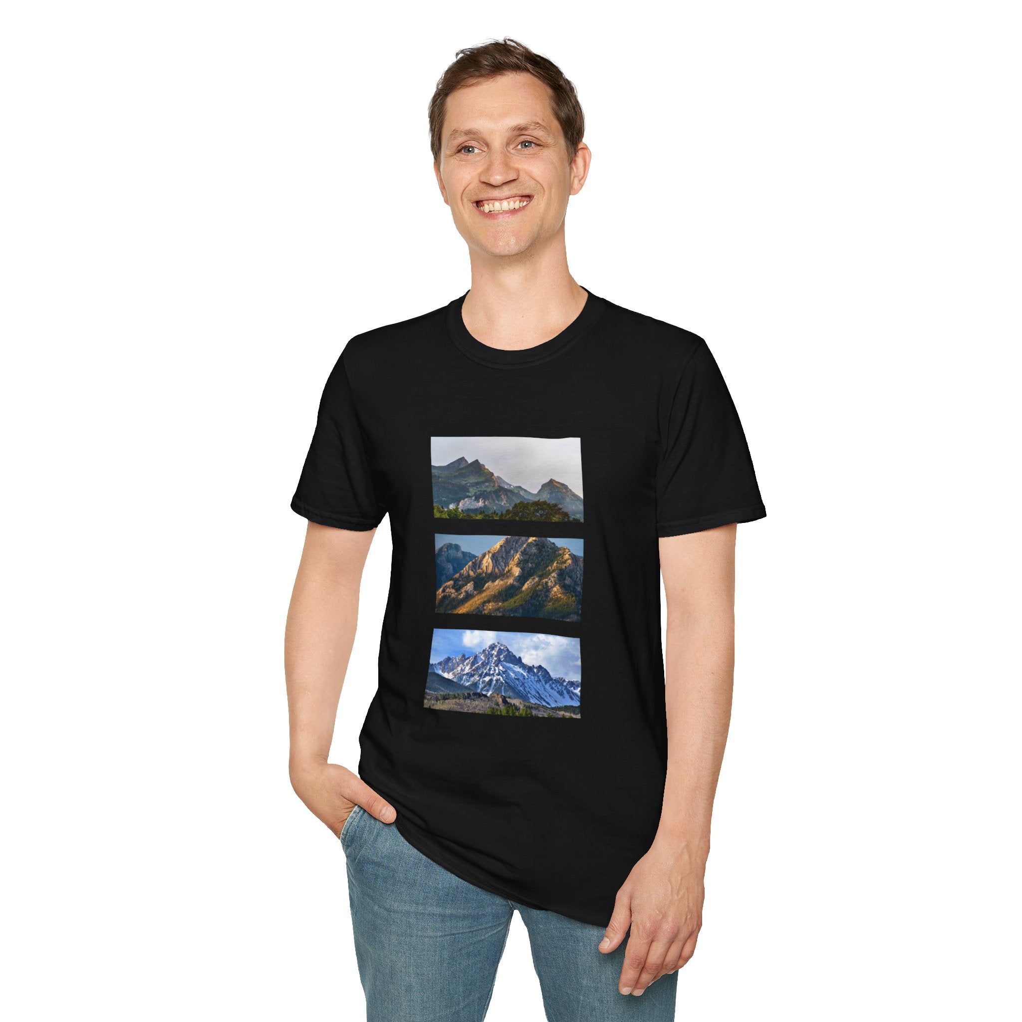 Mountain Photography Unisex Softstyle T-Shirt - Nature Lover Gift